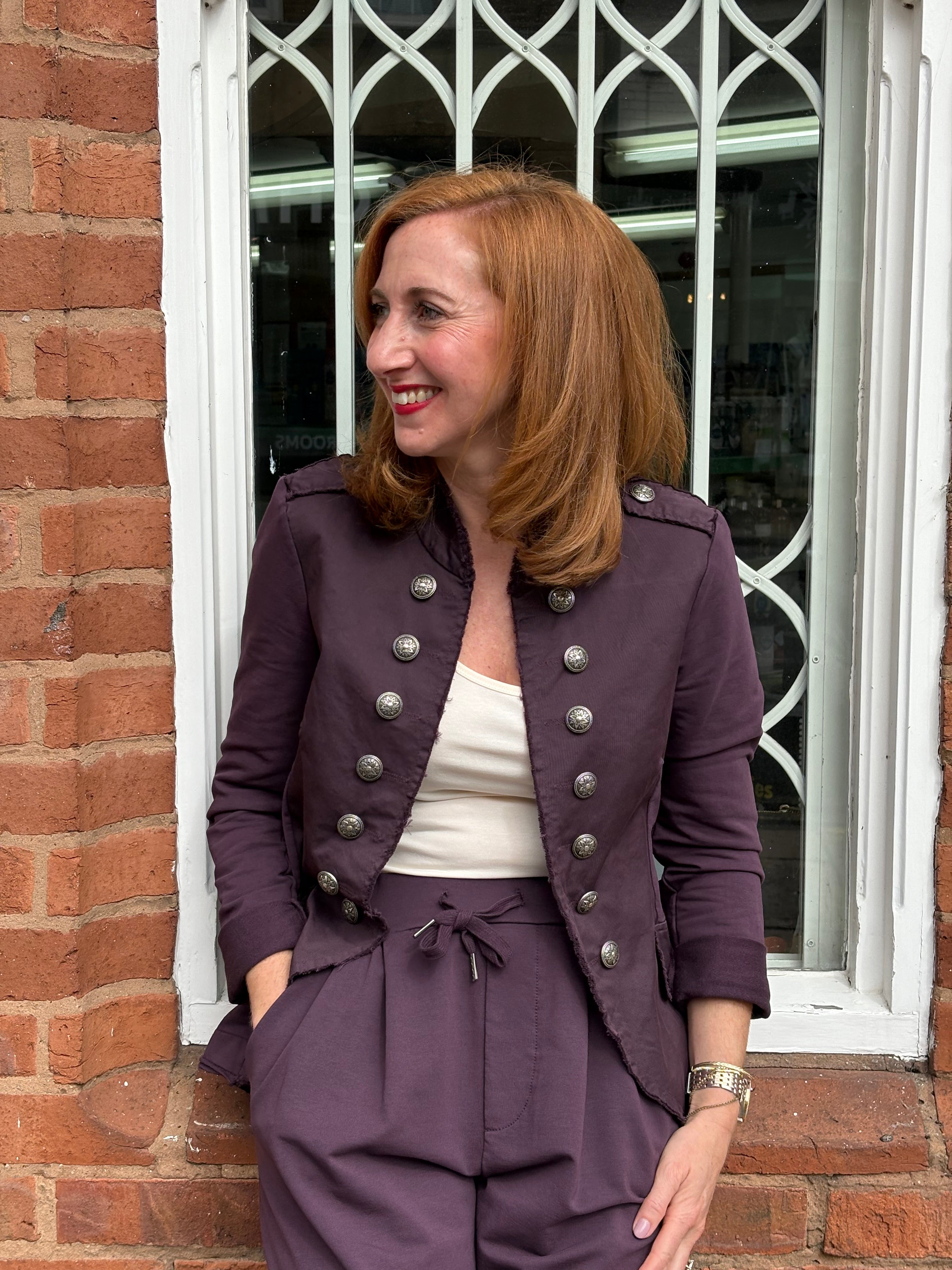 Military Jacket - Mulberry