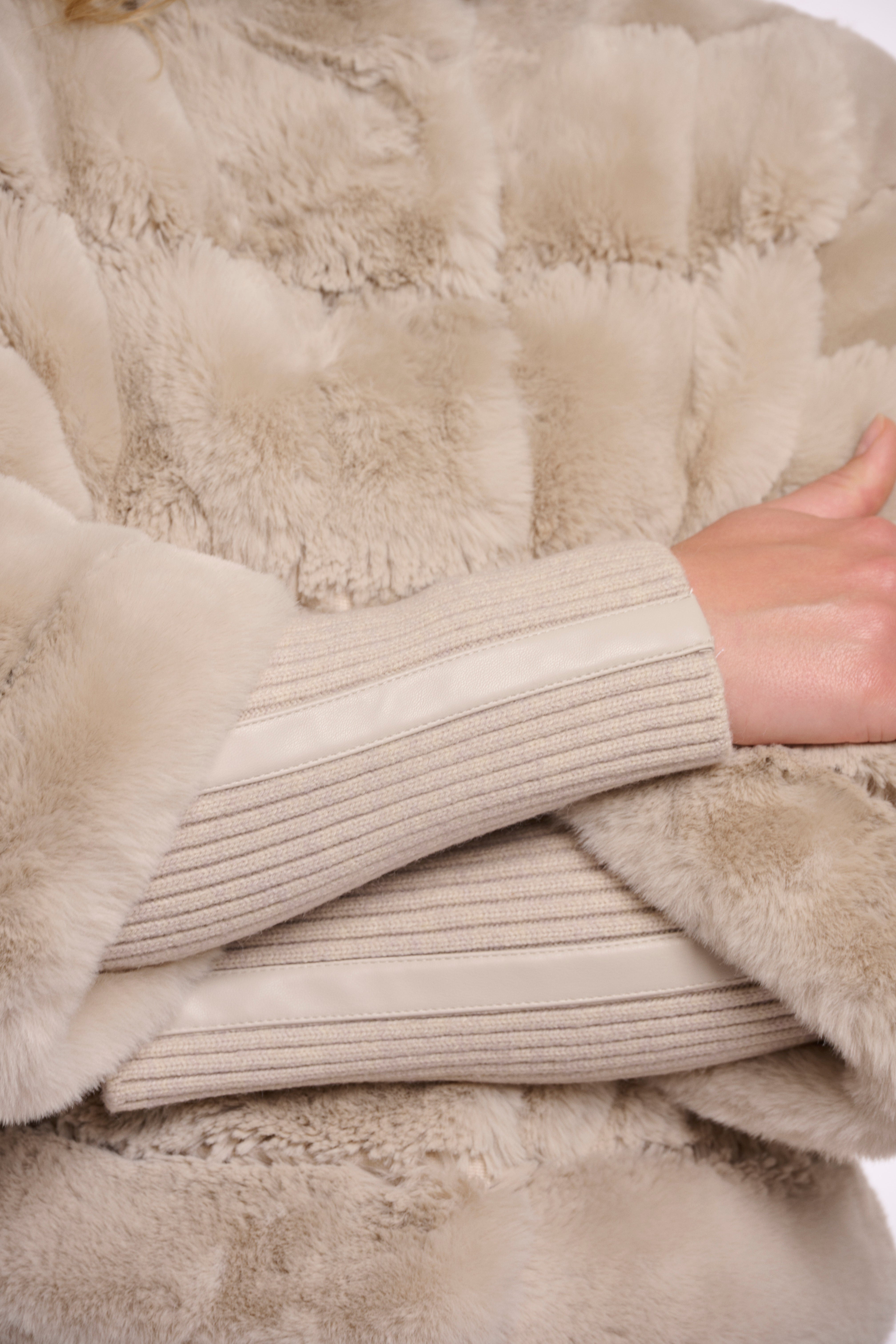 Feline Faux Fur Jacket - Birch