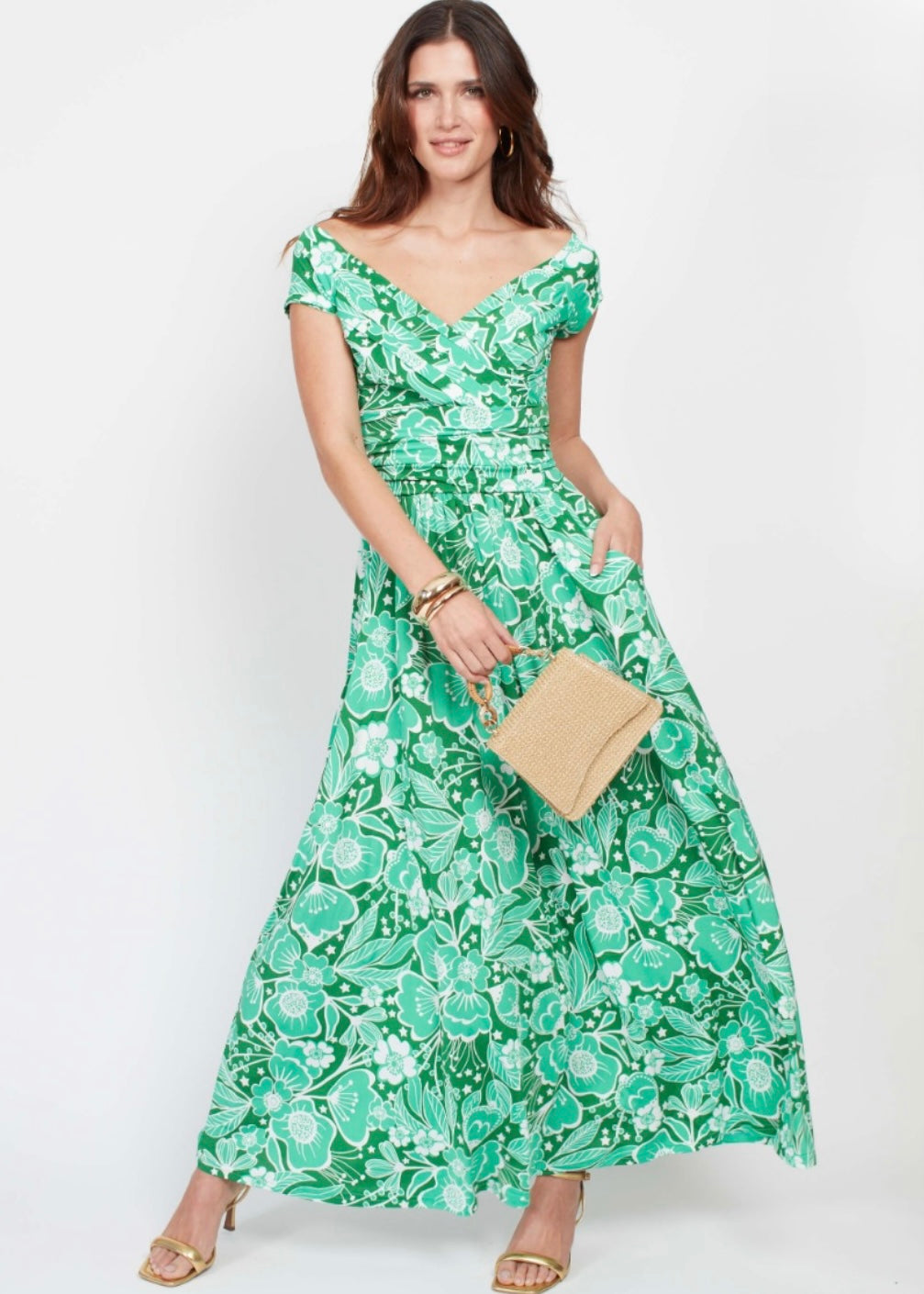 Elizabeth Maxi dress - Wildflower Green