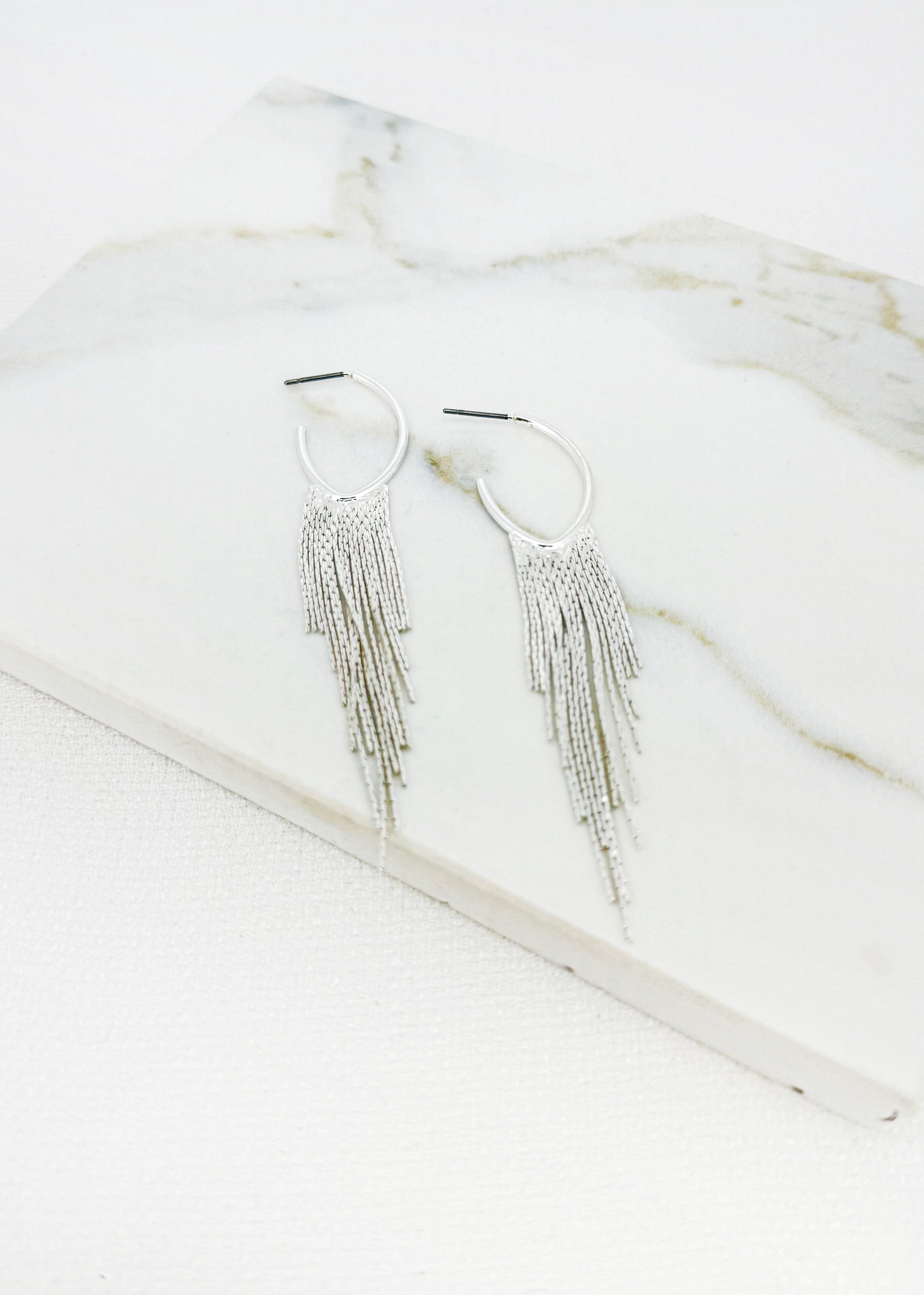 Tassel Earrings - Silver