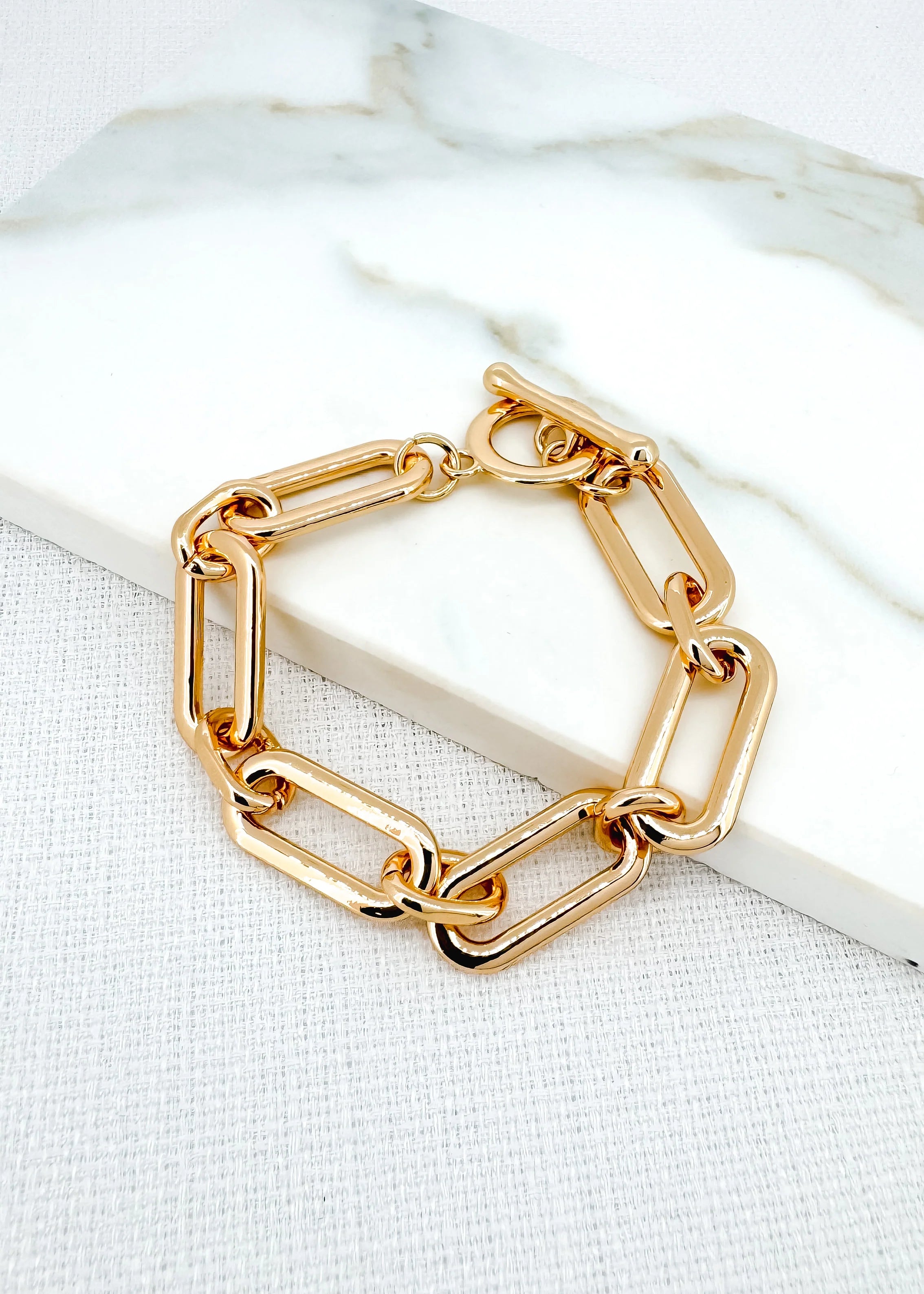 Large Link Bracelet - Gold