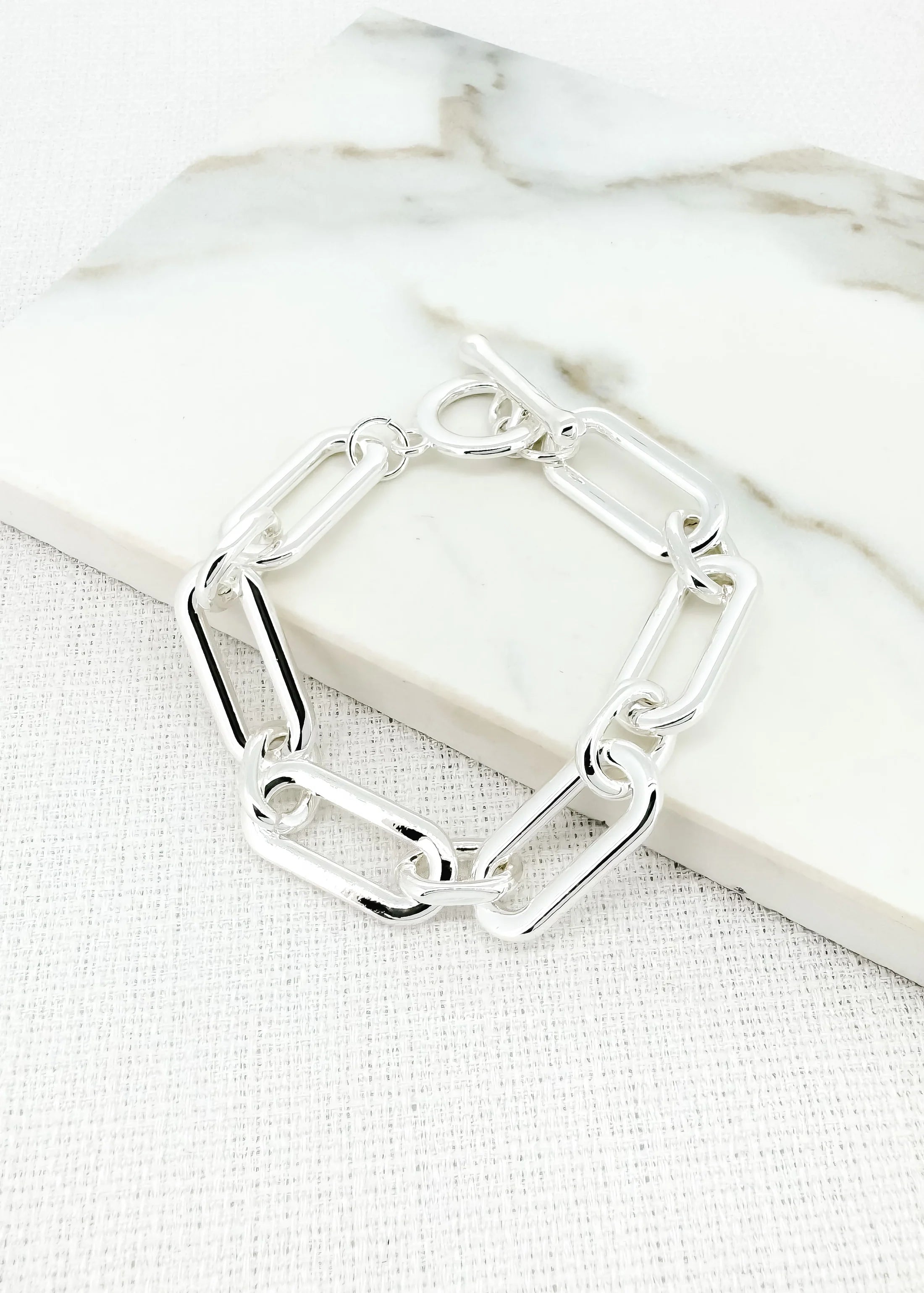 Large Linked Bracelet - Silver