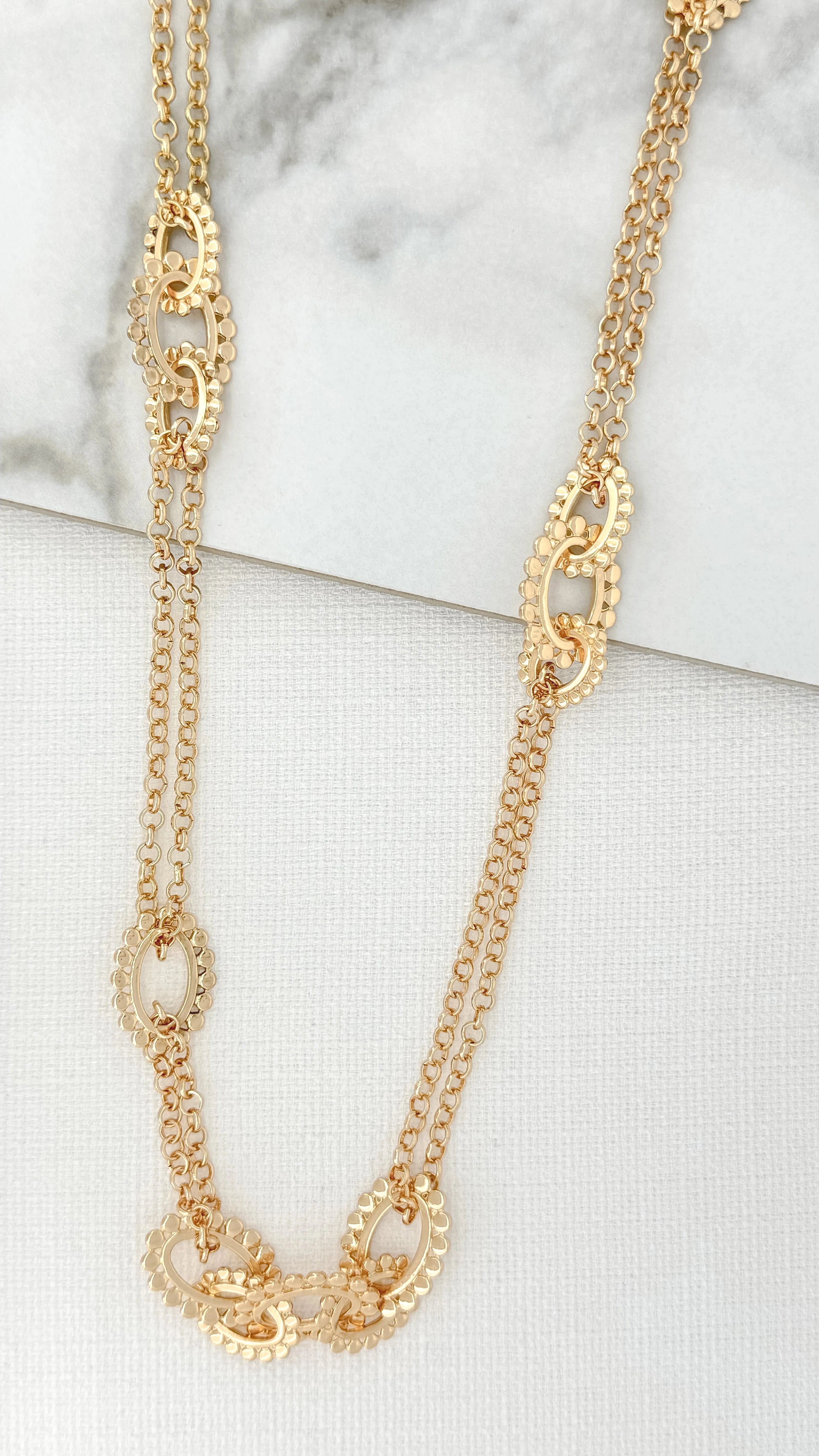 Long Chain Necklace - Gold