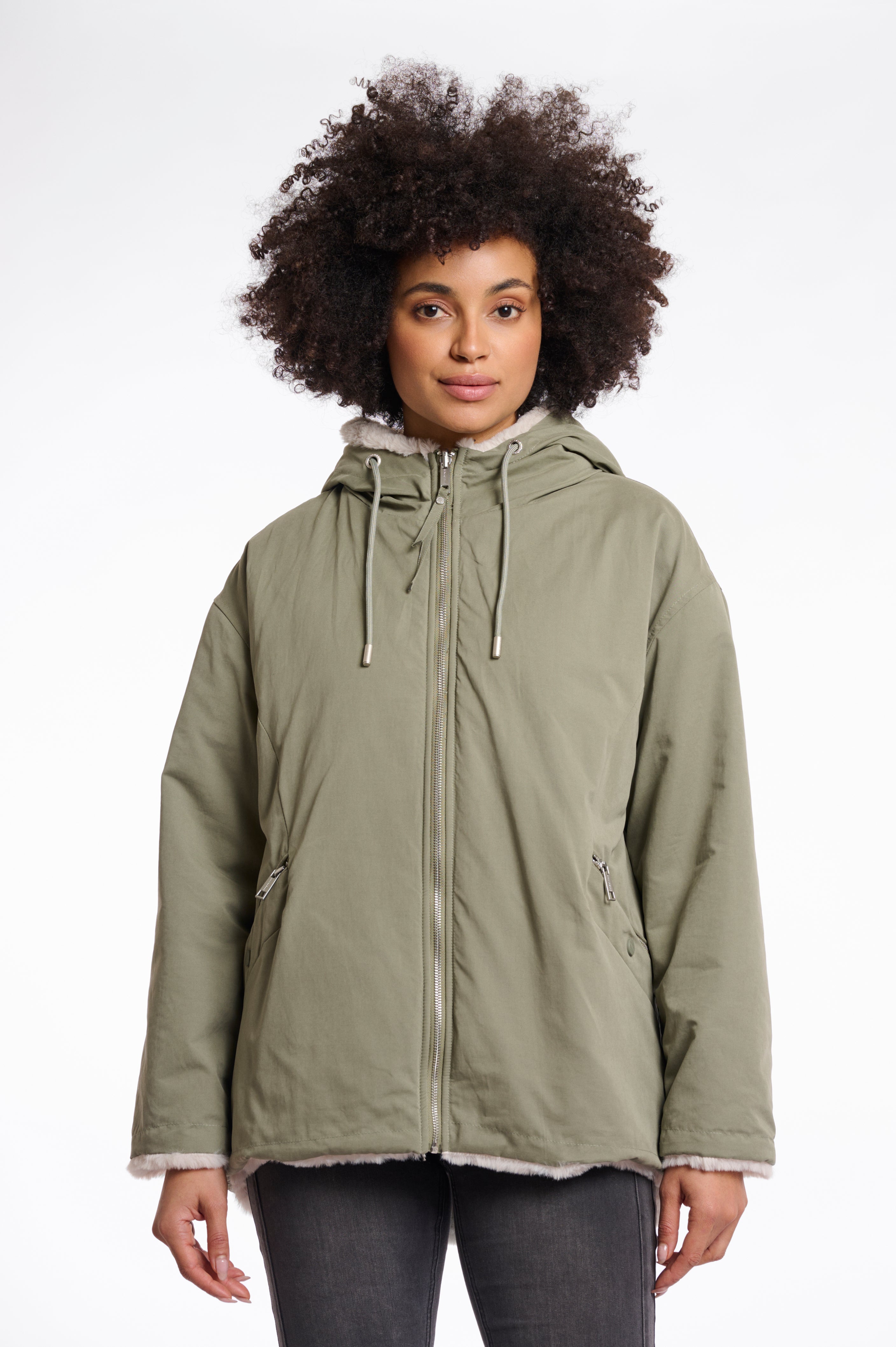 Ines Reversible Jacket - Light Green/Birch
