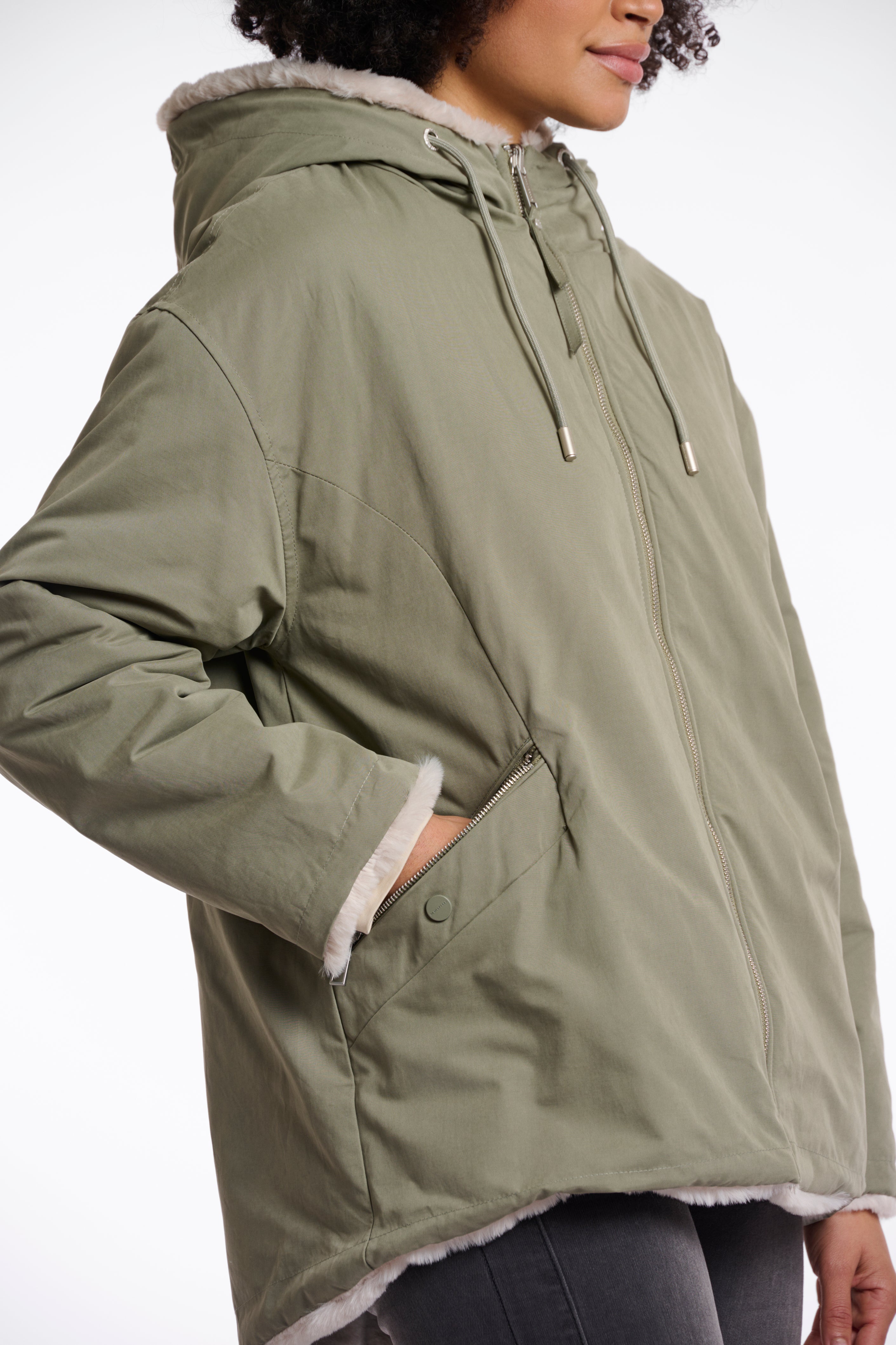 Ines Reversible Jacket - Light Green/Birch