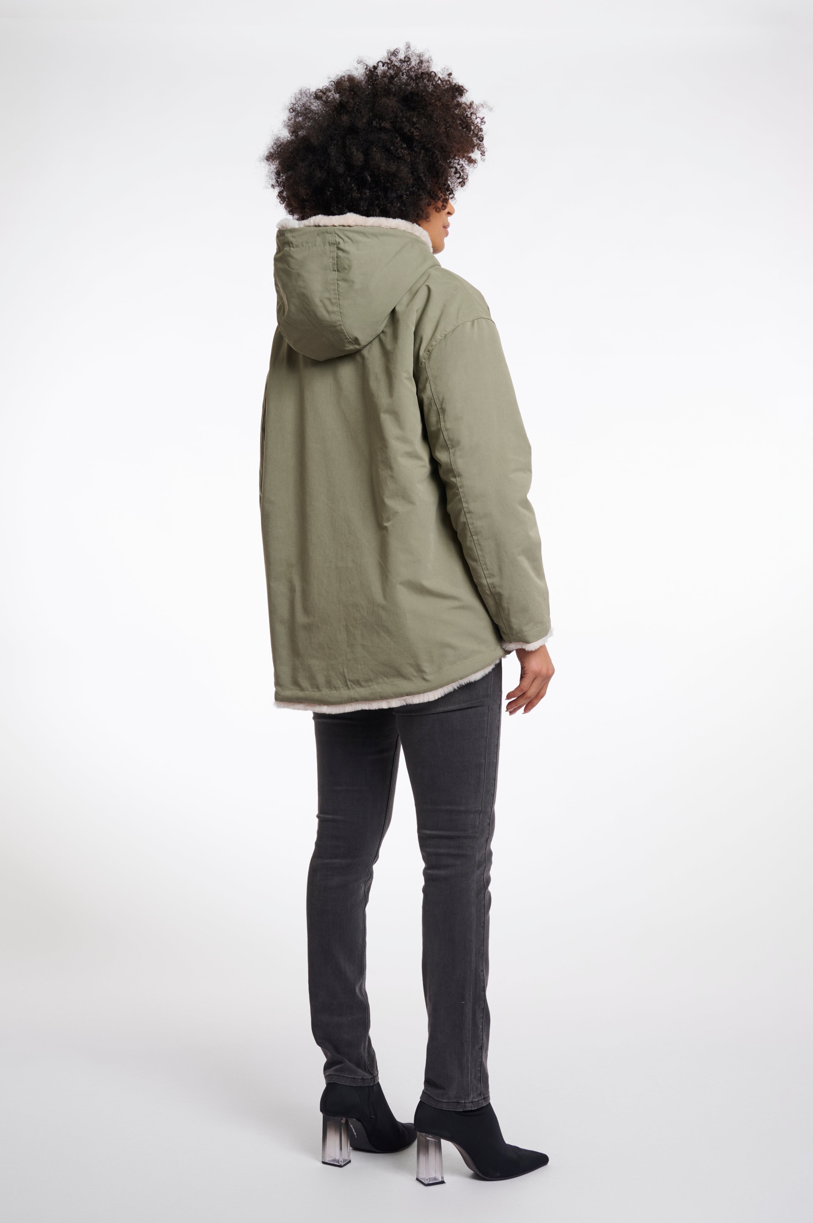 Ines Reversible Jacket - Light Green/Birch