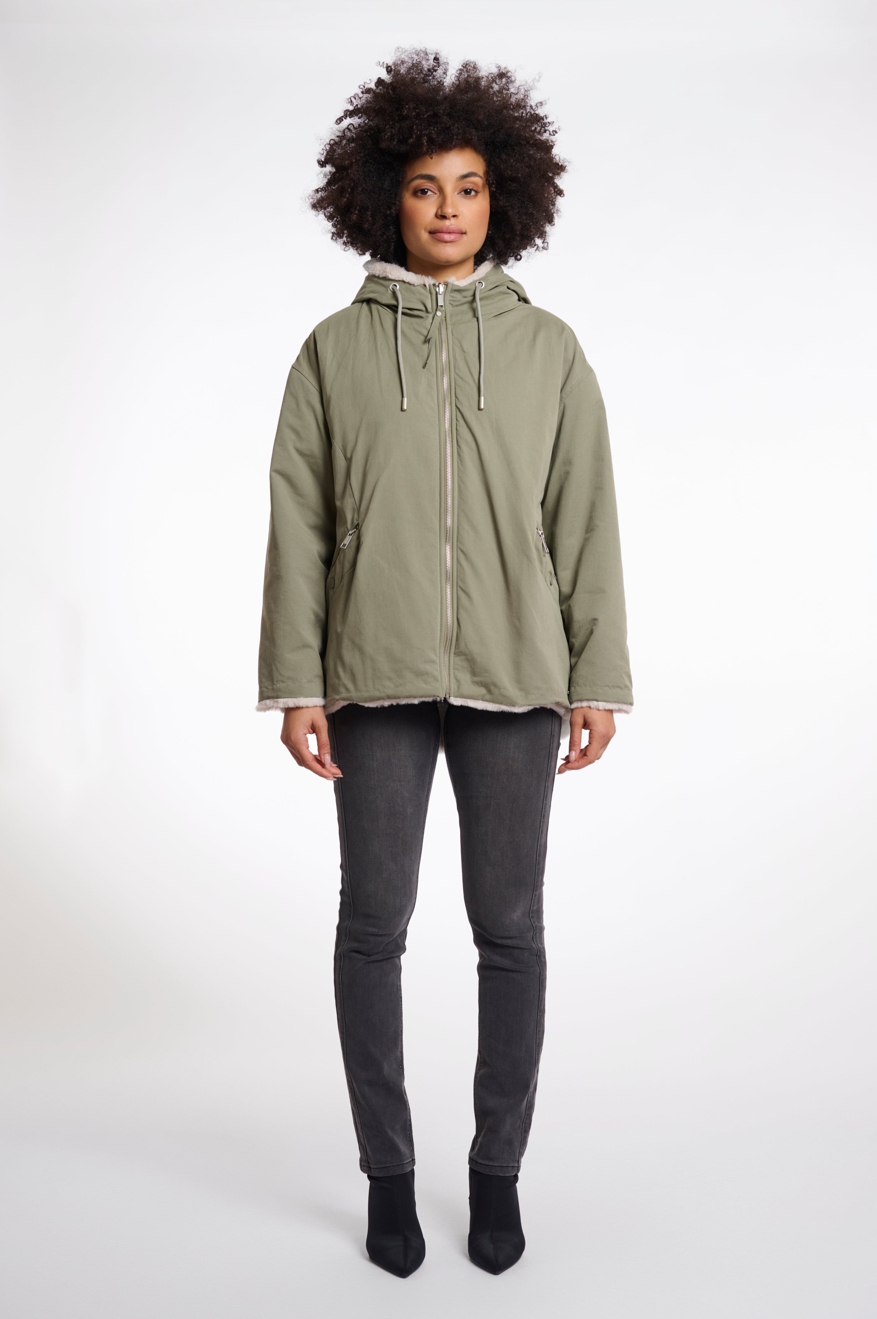 Ines Reversible Jacket - Light Green/Birch