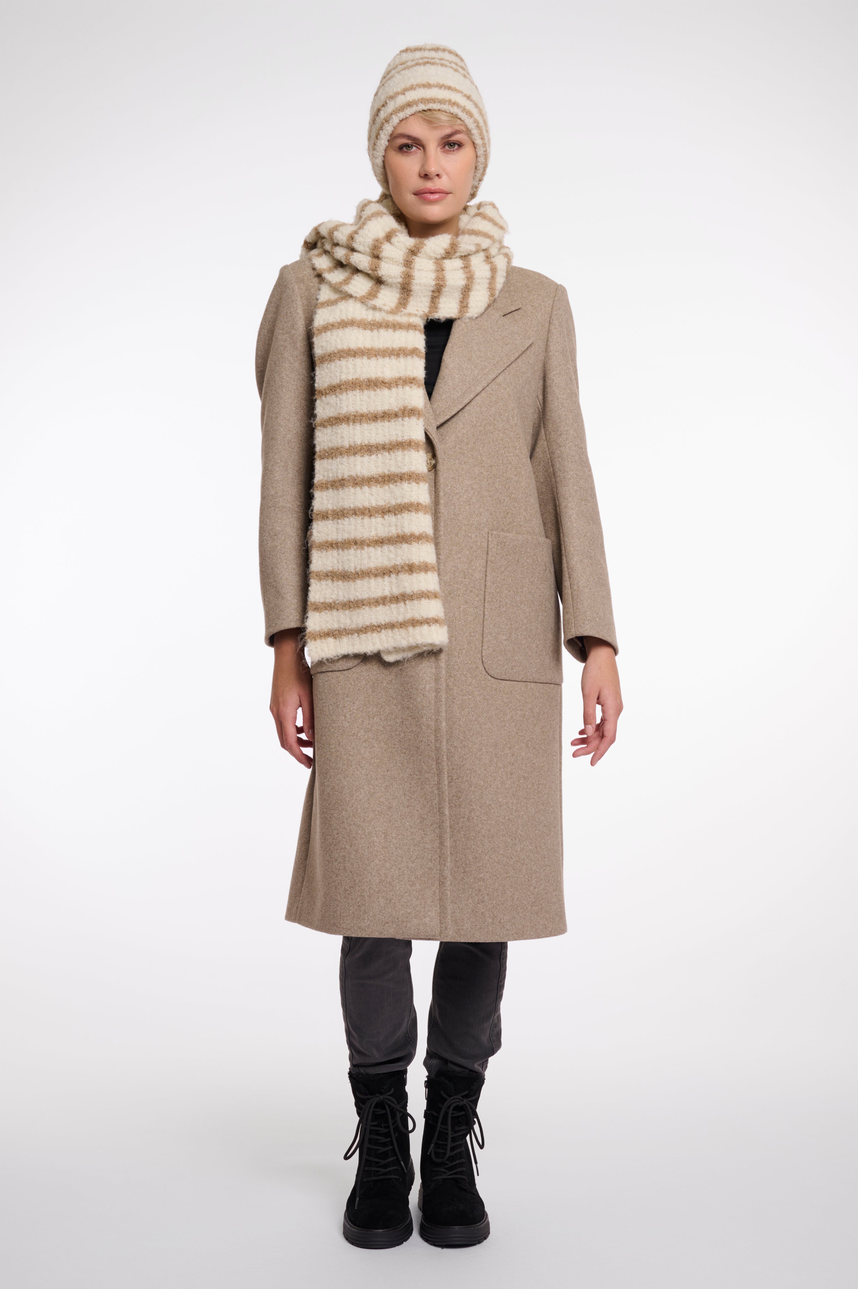 Koos Striped Scarf - Beige Mix