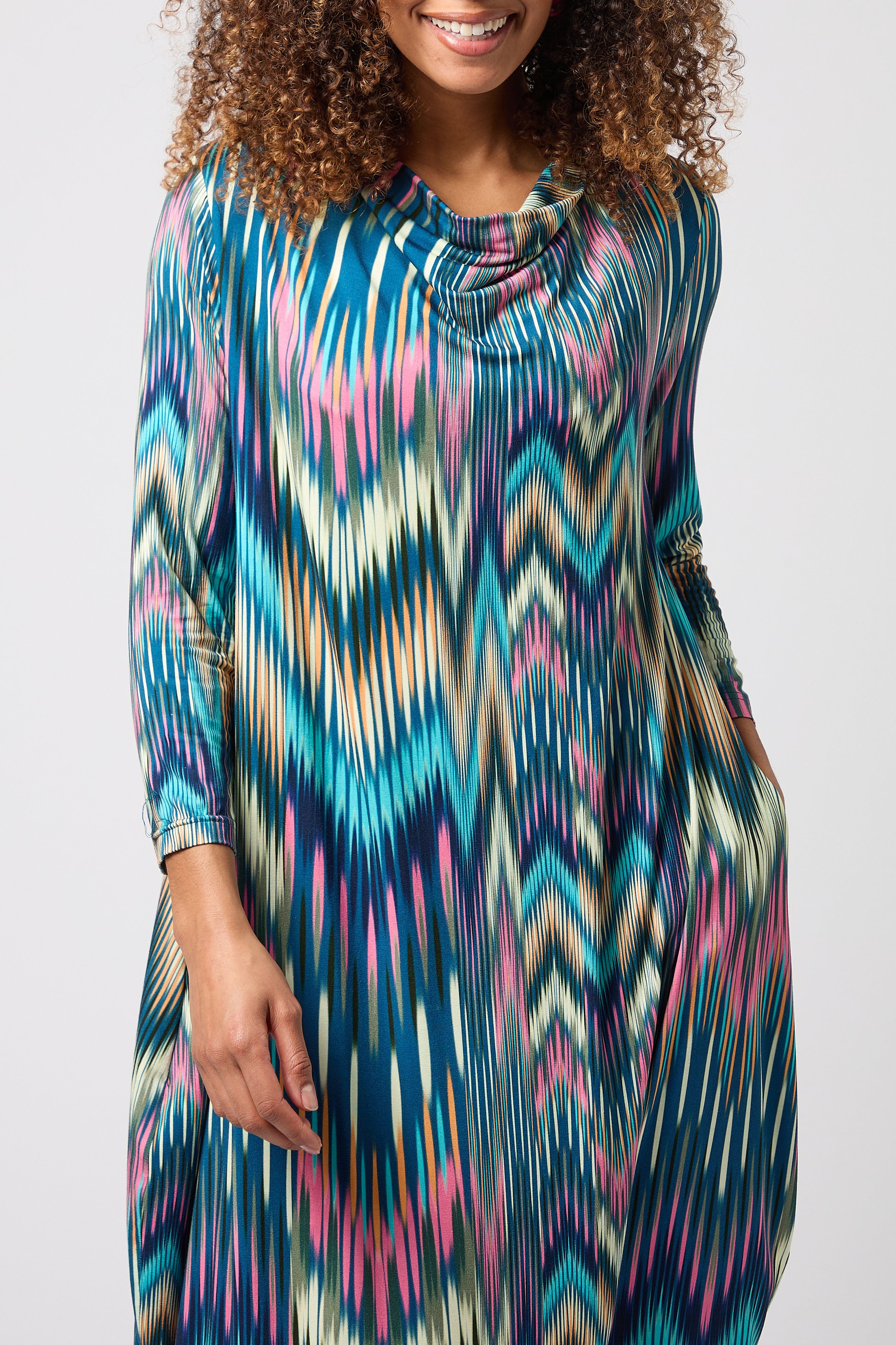 Ikat Dress - Blue