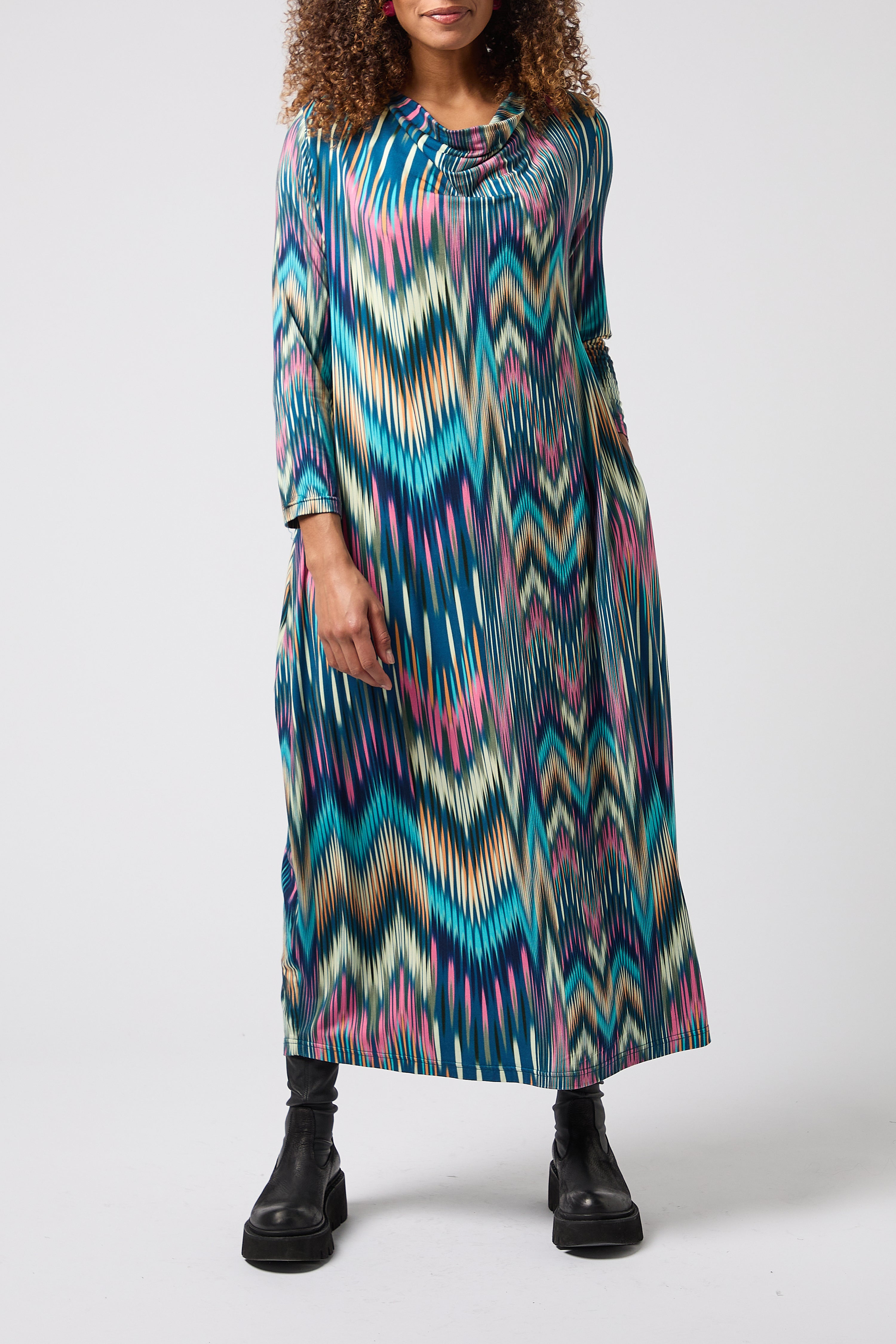 Ikat Dress - Blue