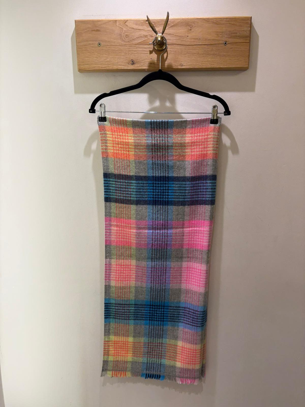 Tartan Houndstooth Scarf - Multi