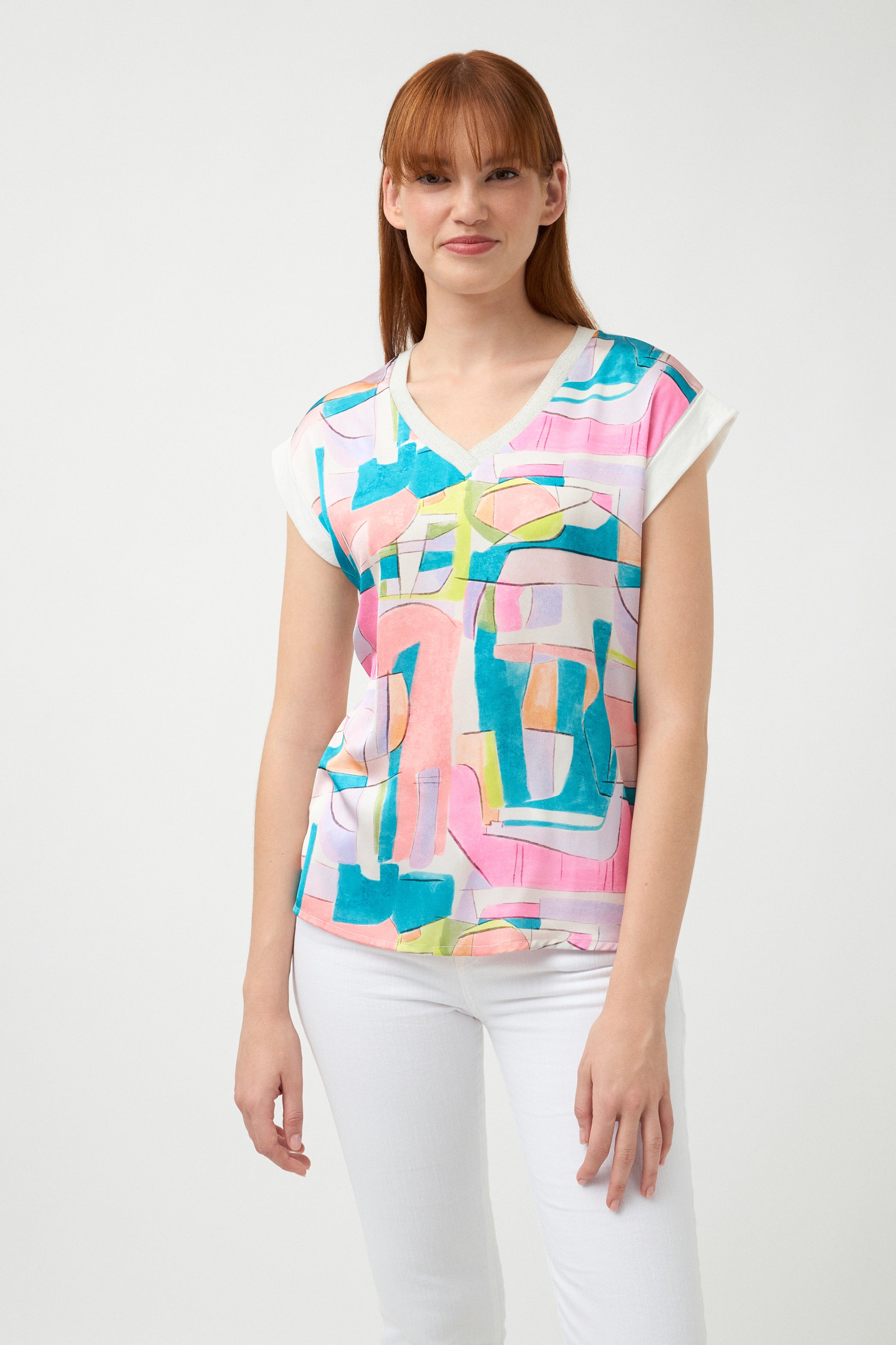 Roxy V-Neck Top - White