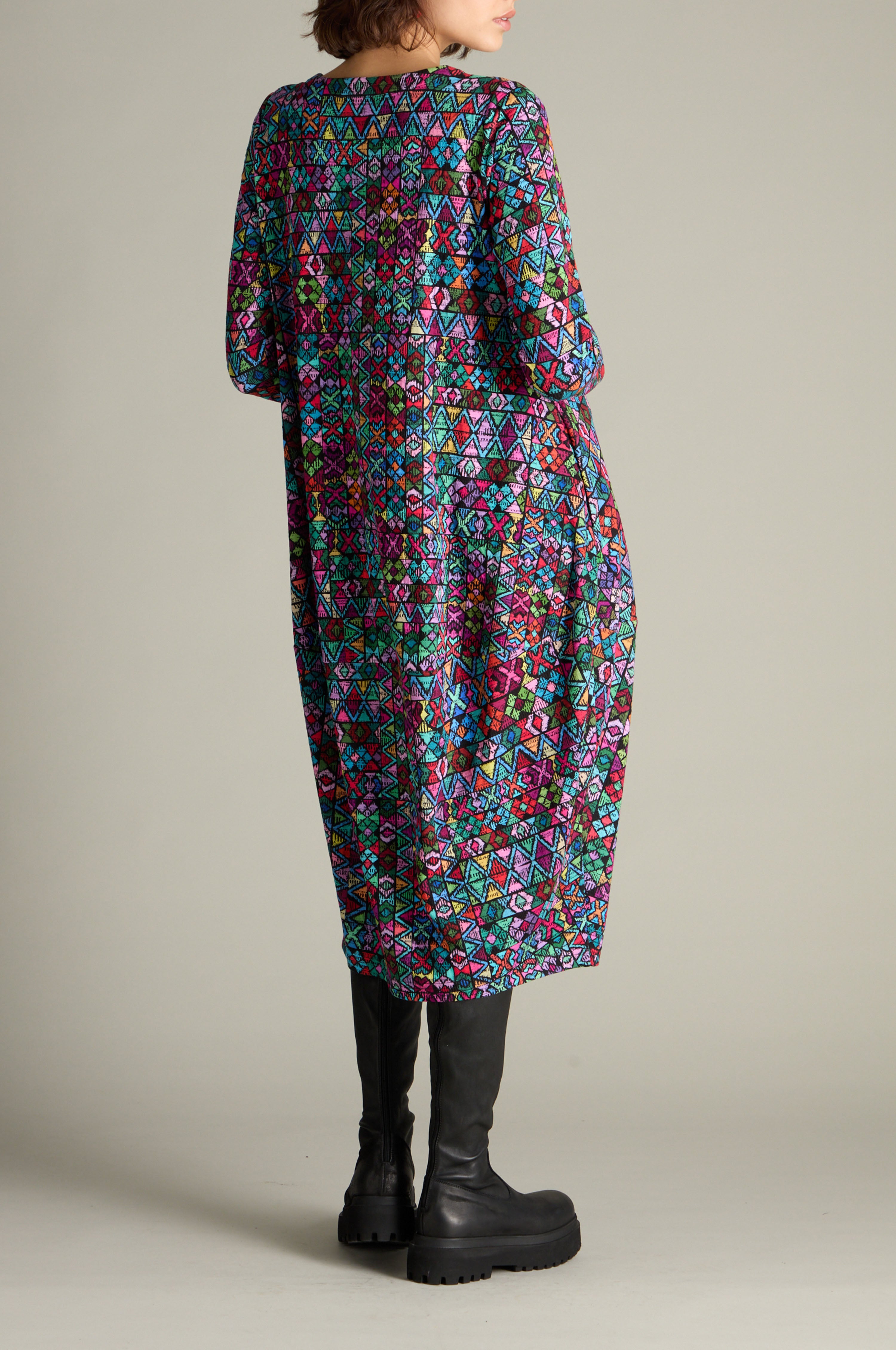 Patchwork Bubble Dress - Multi
