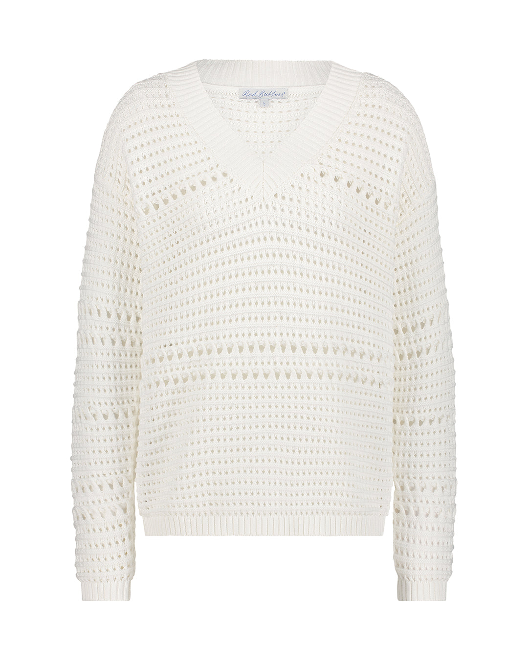 Open Work Knit Jumper - Off White