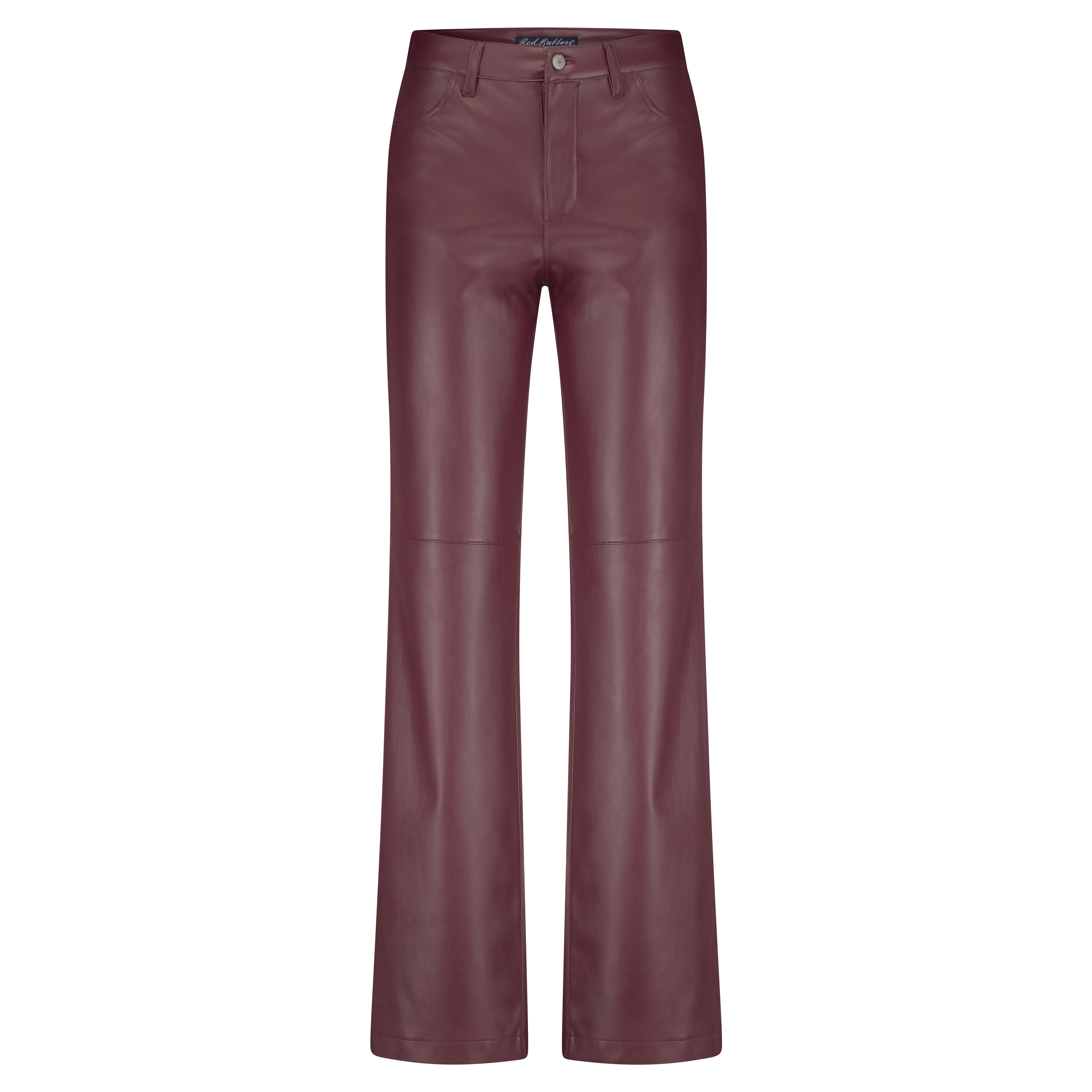 Colette Faux Leather Trousers - Dark Burgundy