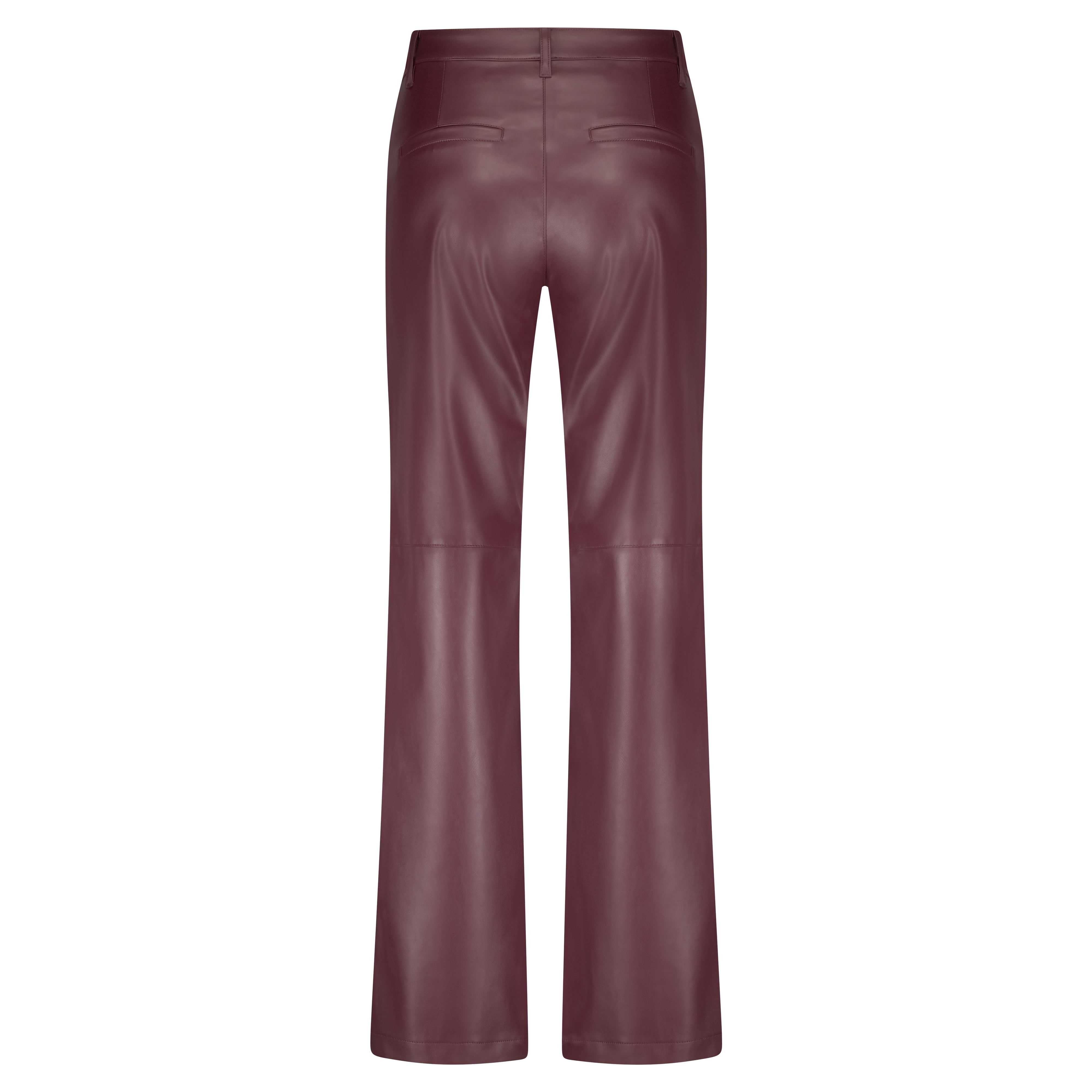 Colette Faux Leather Trousers - Dark Burgundy
