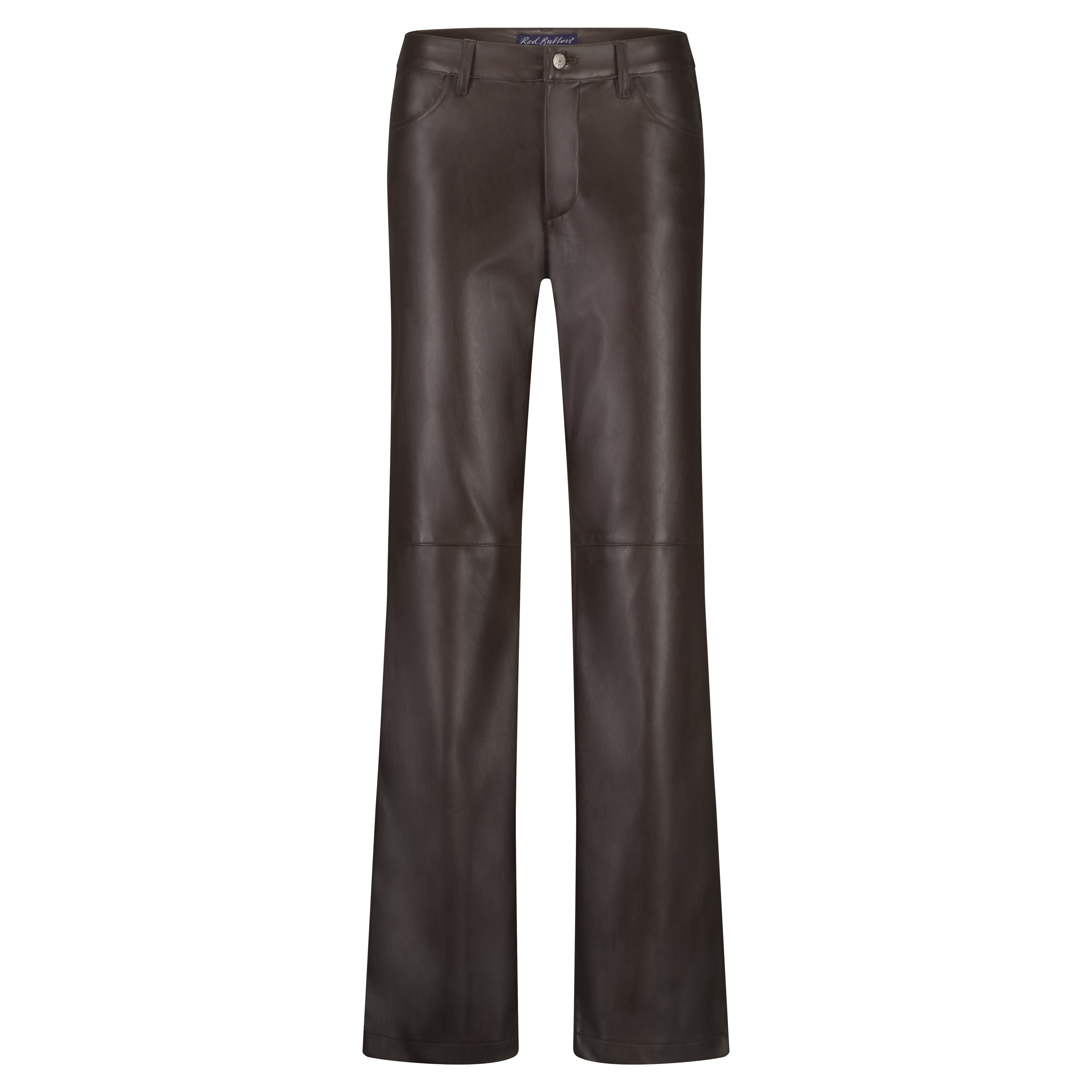 Colette Faux Leather Trousers - Dark Chocolate