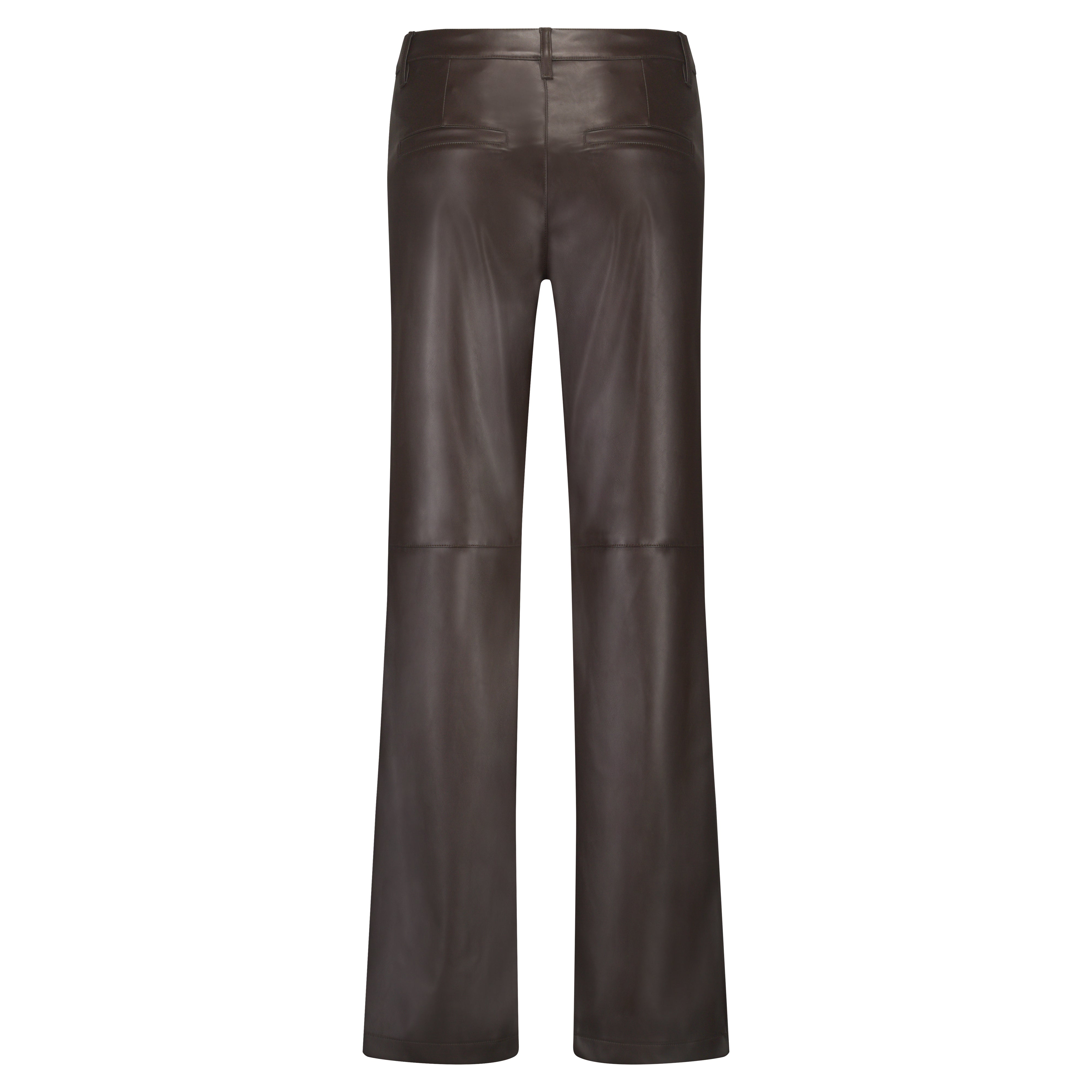 Colette Faux Leather Trousers - Dark Chocolate