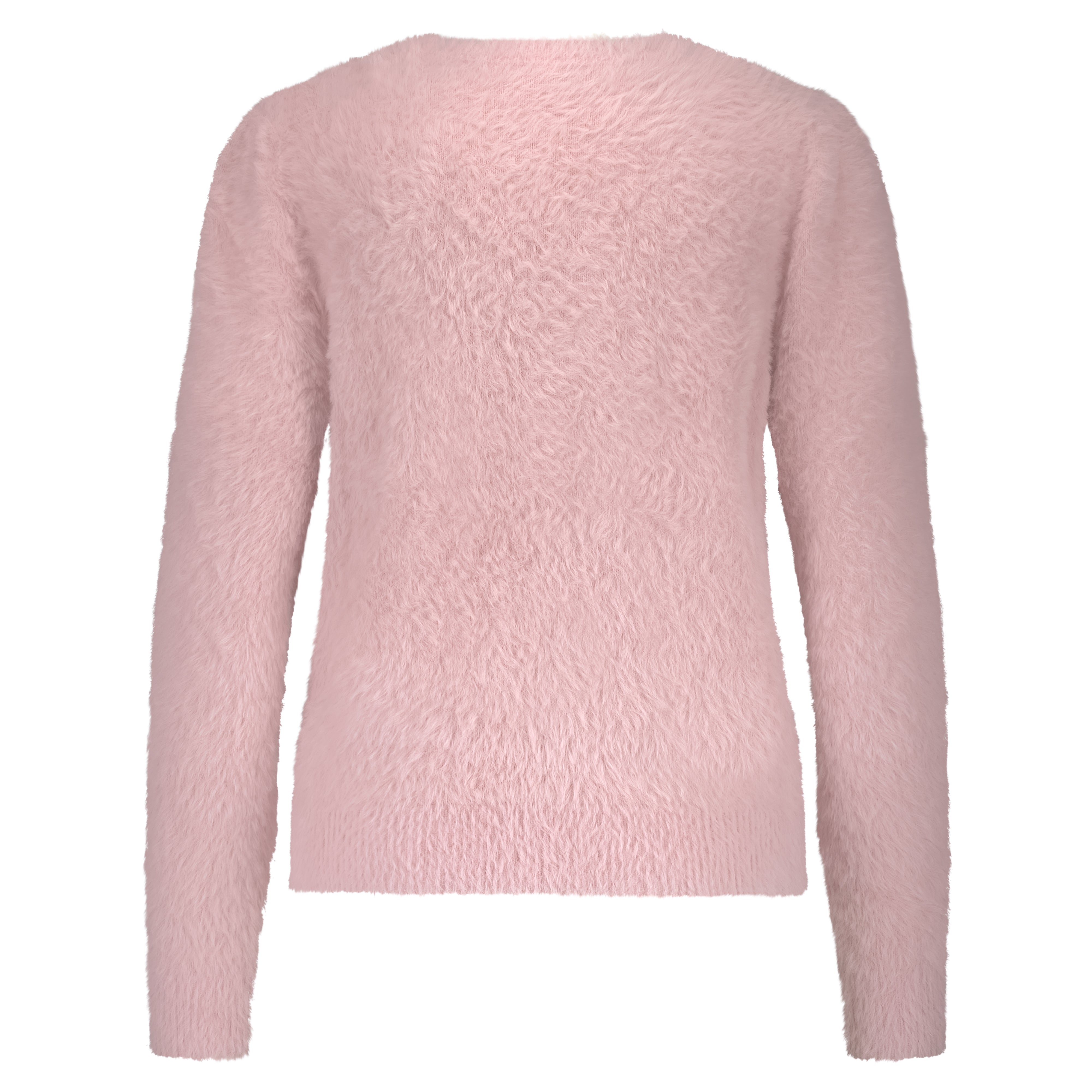 Fuzzy Puff Sleeve Jumper - Pink