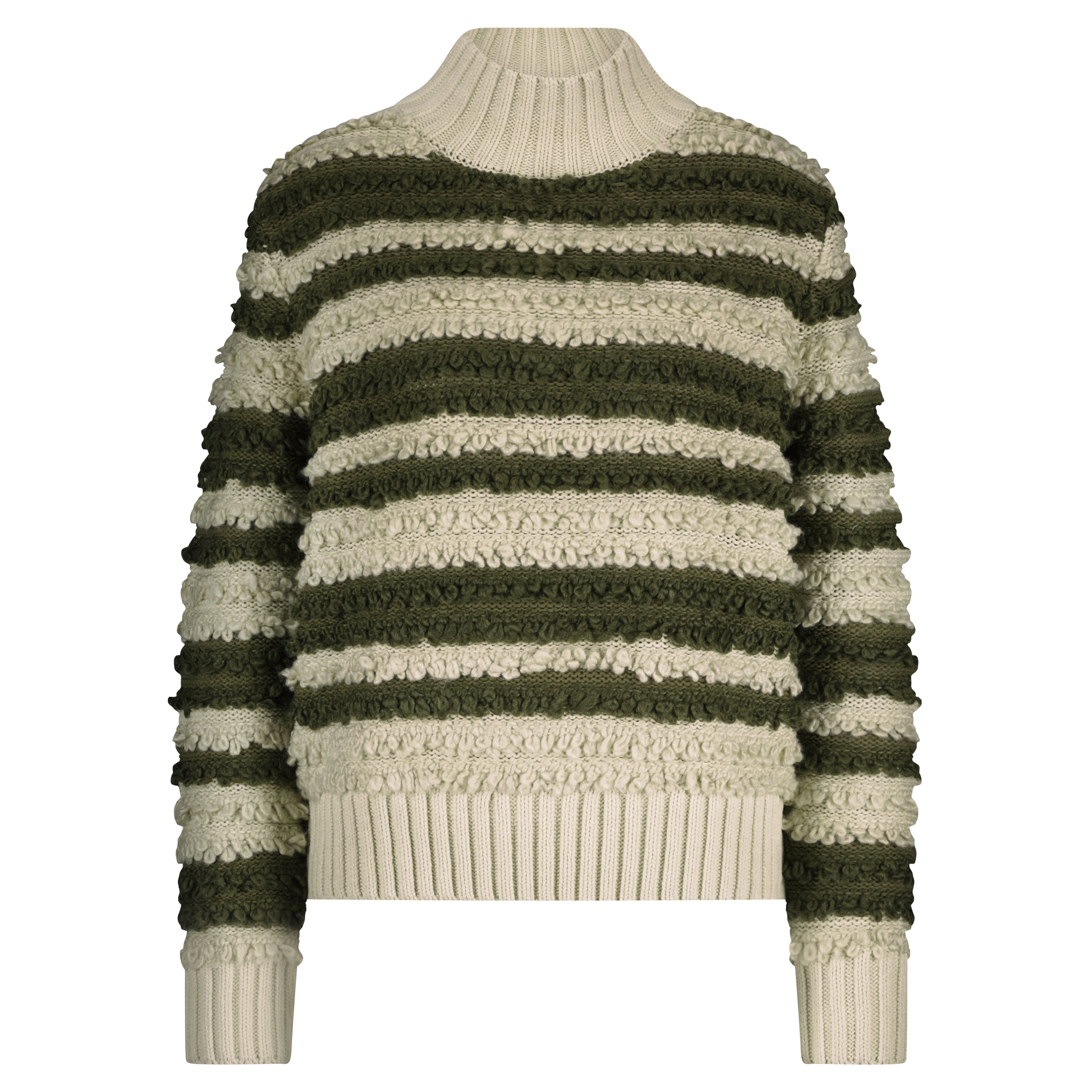 Loop Knit Jumper - Khaki Multi