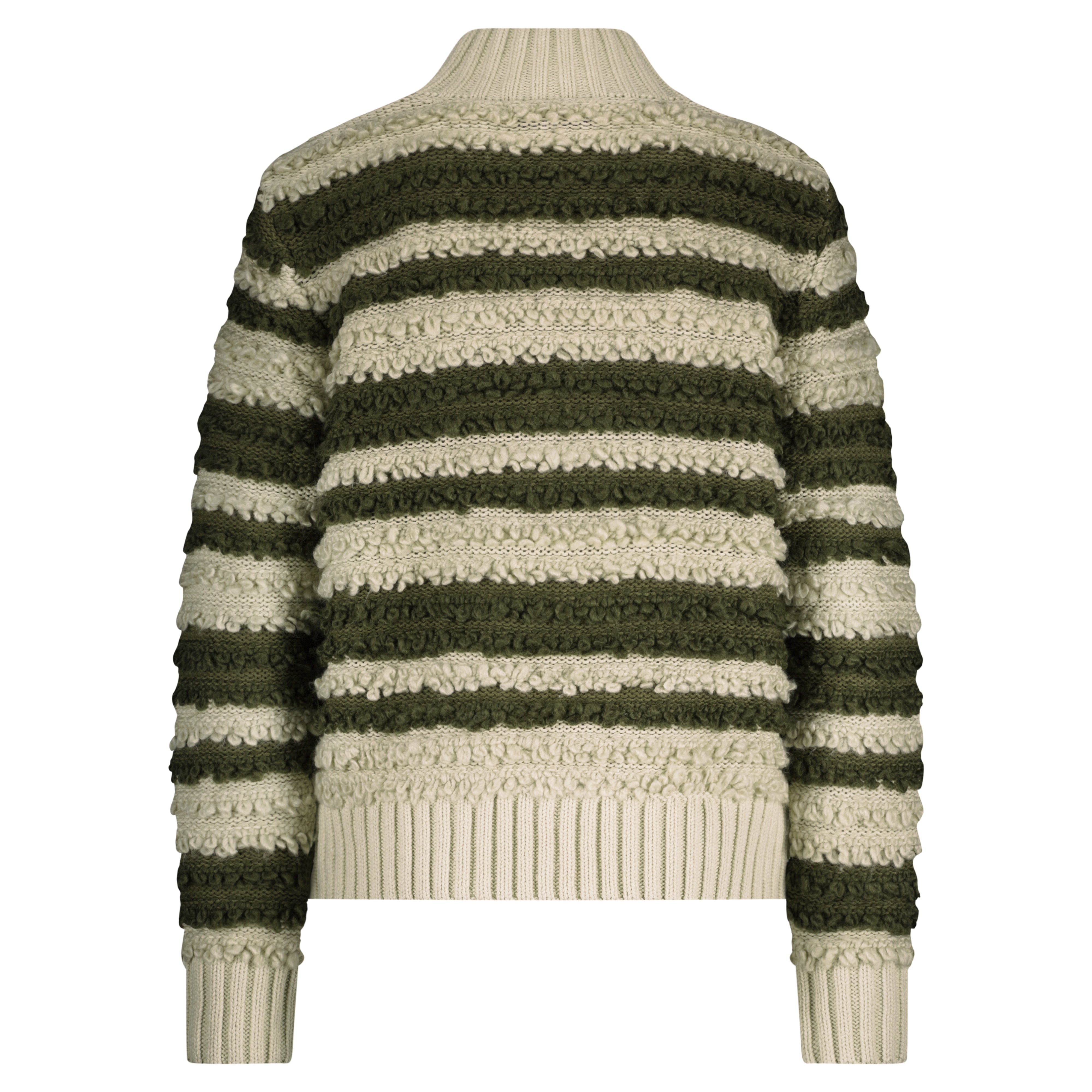 Loop Knit Jumper - Khaki Multi