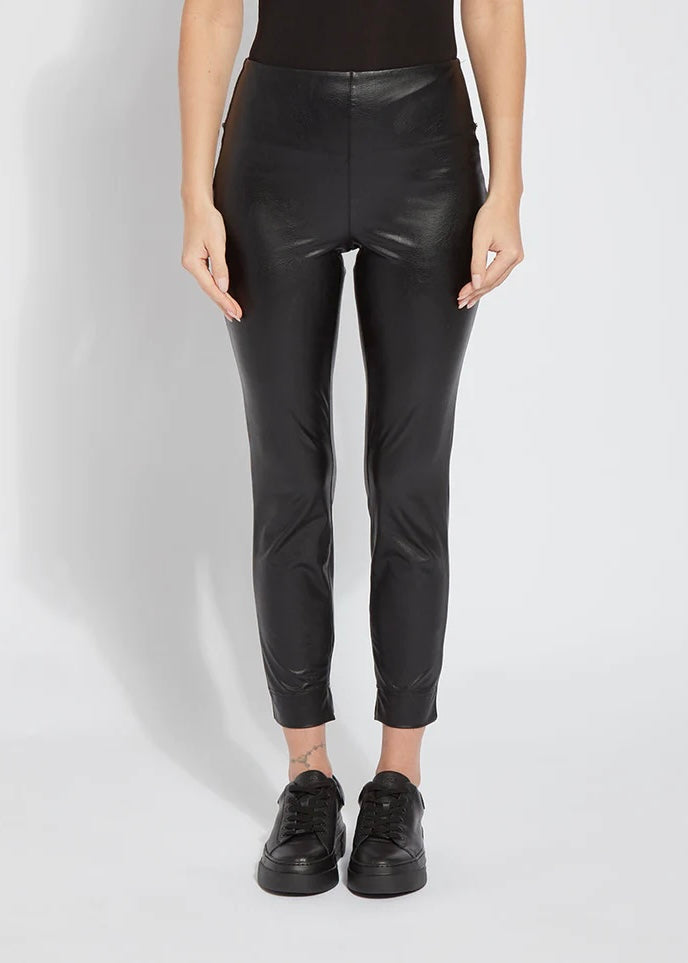 Faux Leather Ankle Grazer - Black