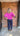 Cowl Neck Fine Knit Top - Magenta