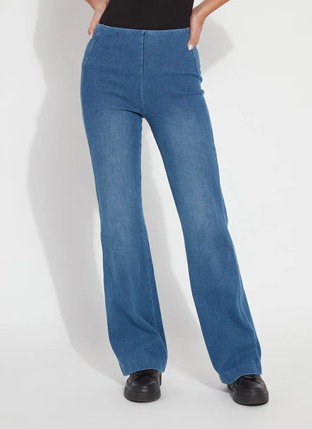 Wide Leg Pull on Jean - Mid Wash