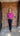 Cowl Neck Fine Knit Top - Magenta