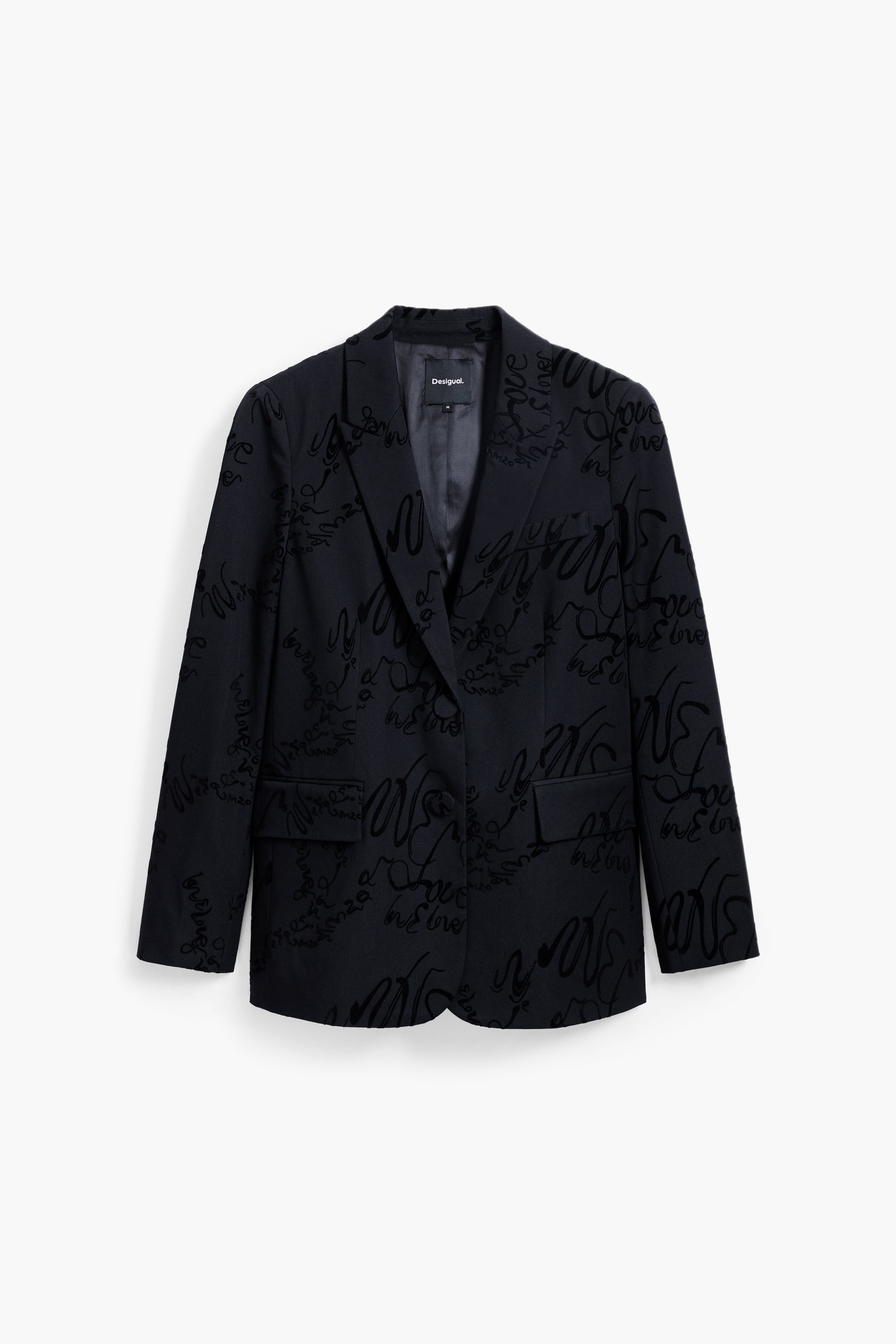 Patterned Blazer - Black