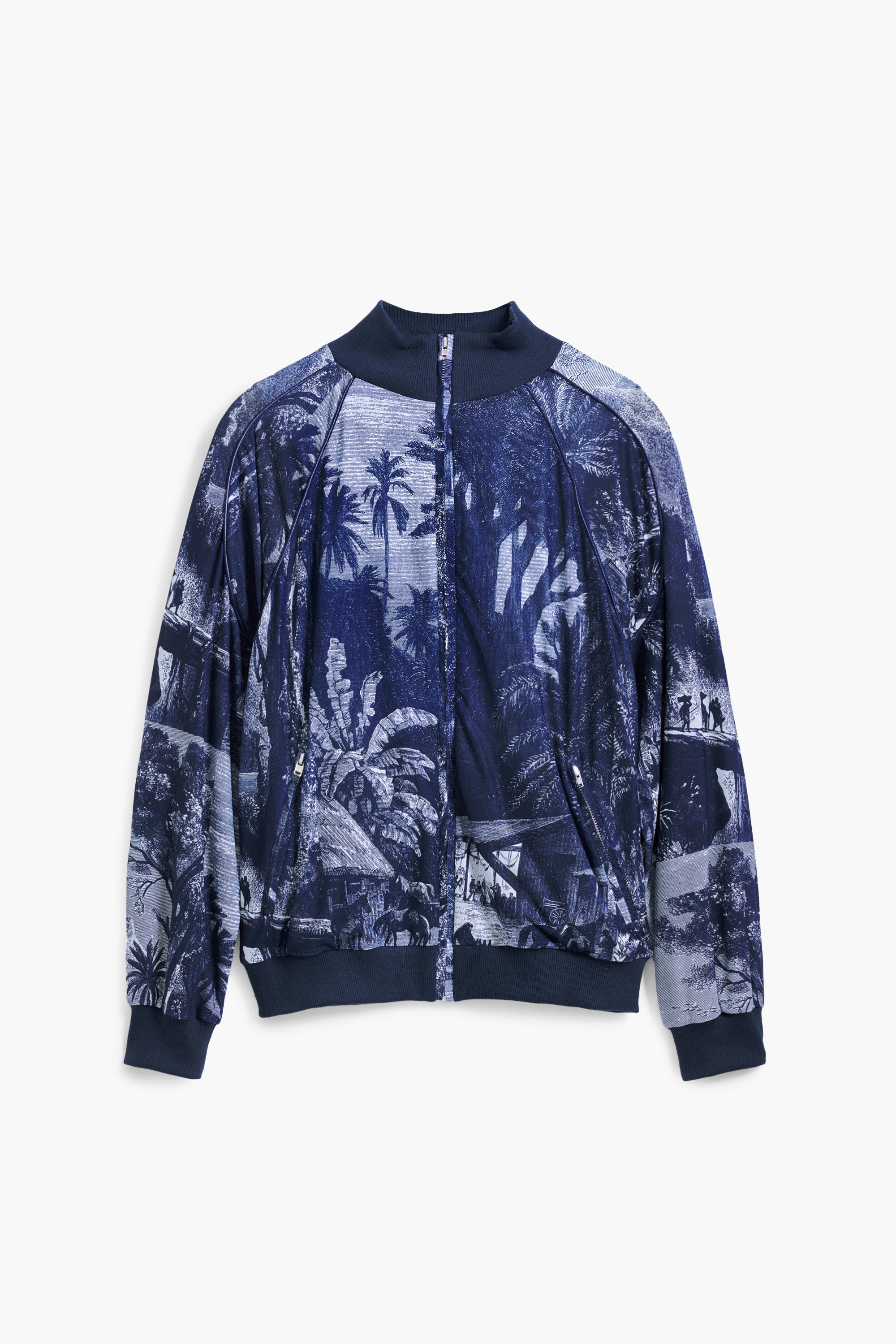 Mesh Bomber Jacket - Blue