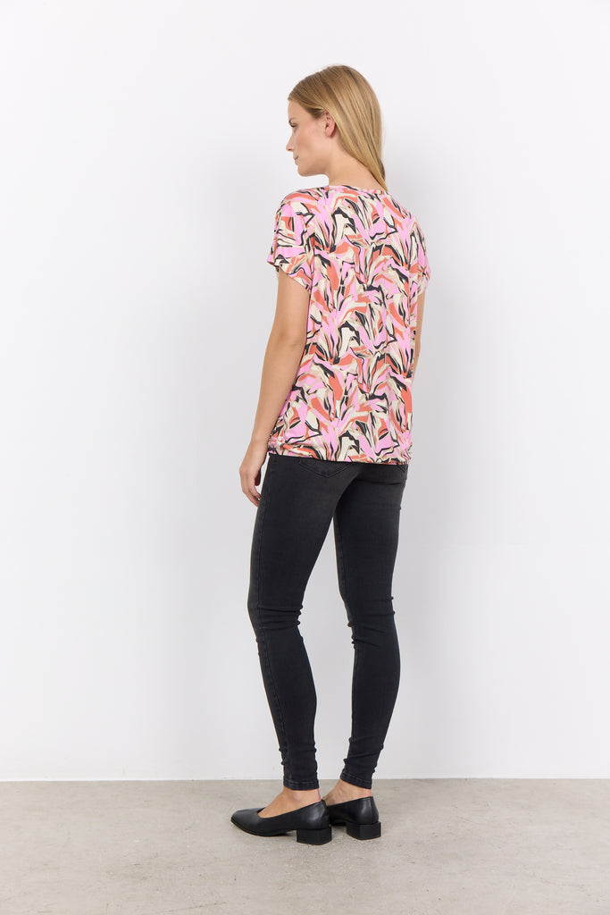 Marica Patterned Top in Pink