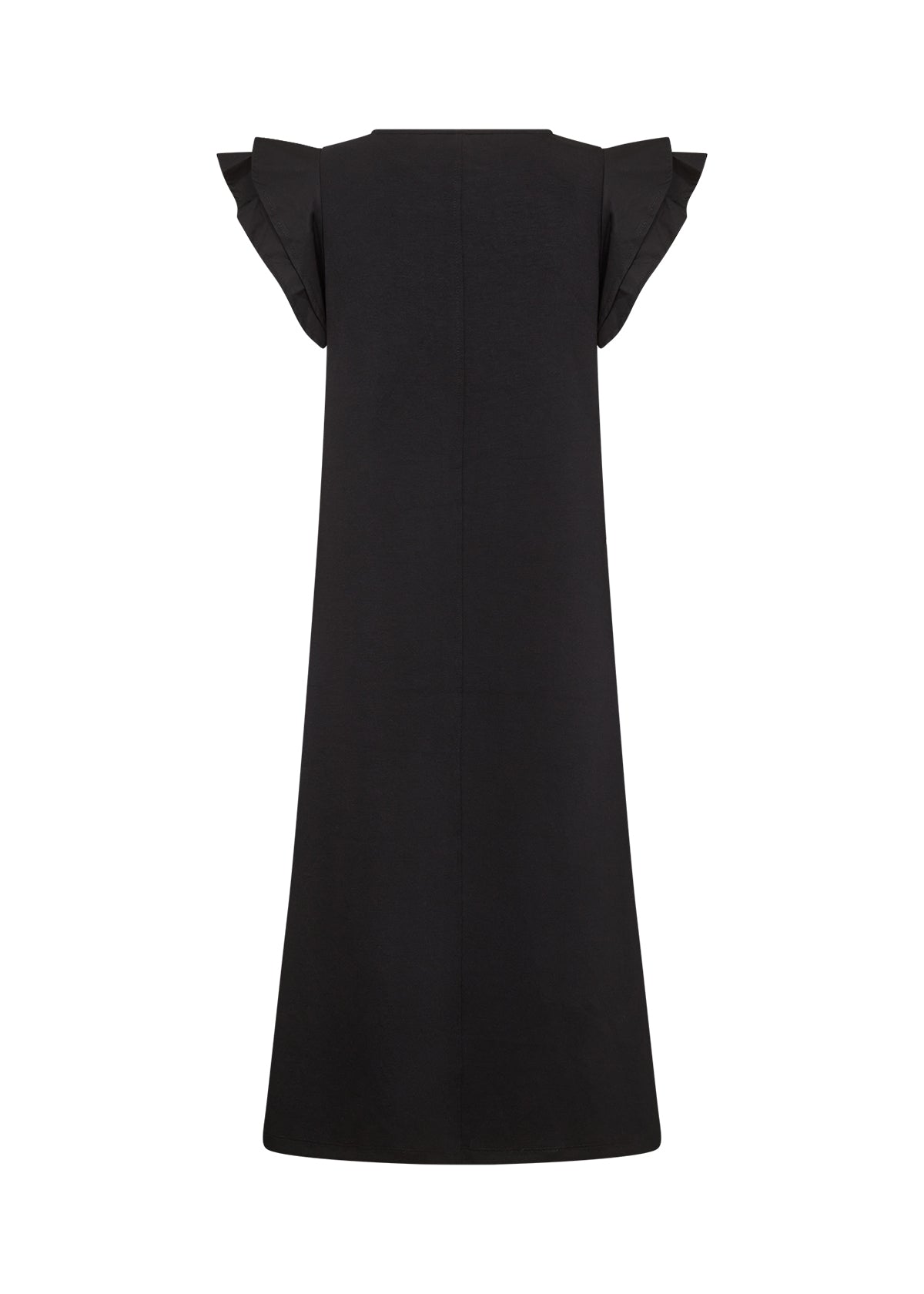 Banu Frill Sleeve Dress | Black