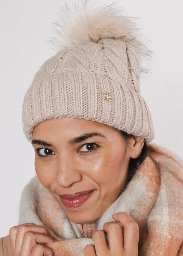 Elias Beanie with pom pom - Birch