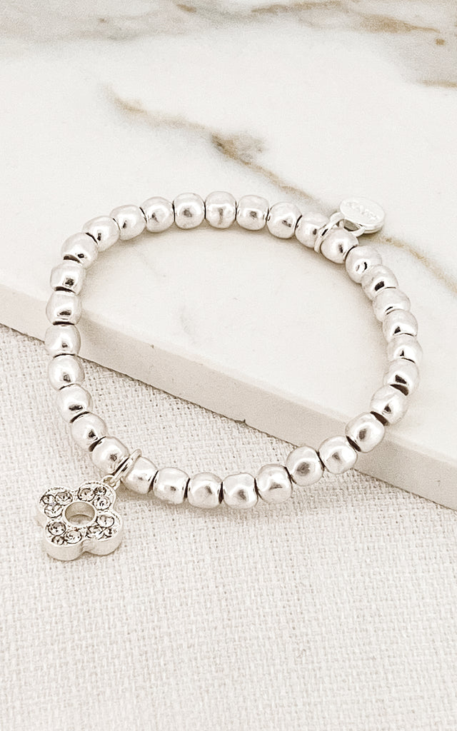 Clover Charm Bracelet in Silver