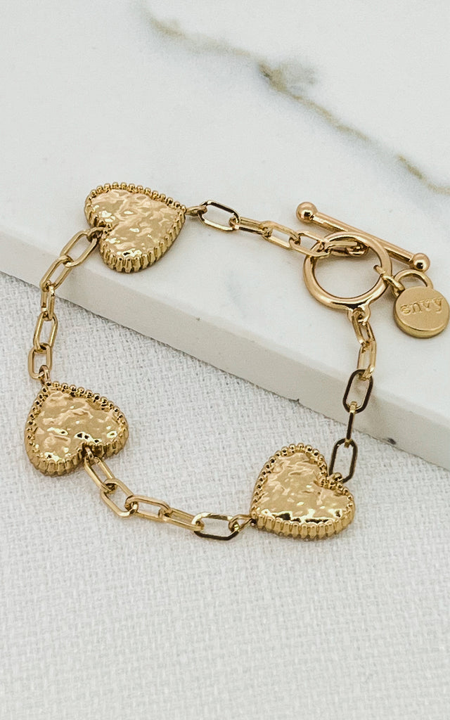 Heart Bracelet in Gold