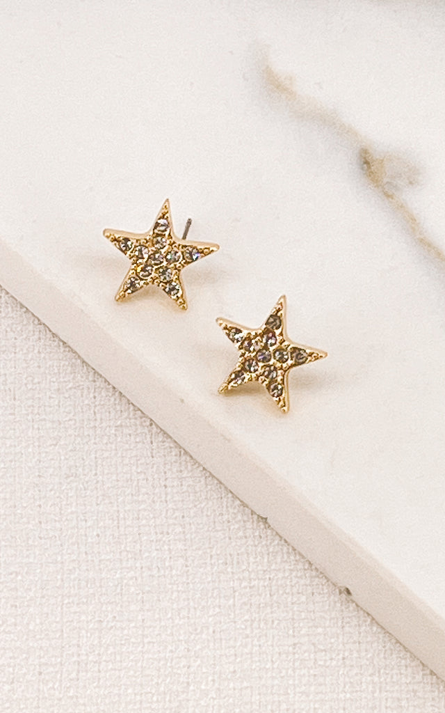 Star Stud Earrings in Gold