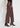 Wide Faux Leather Trousers - Burgundy