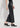 Wide Faux Leather Trousers - Black