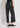 Wide Faux Leather Trousers - Black