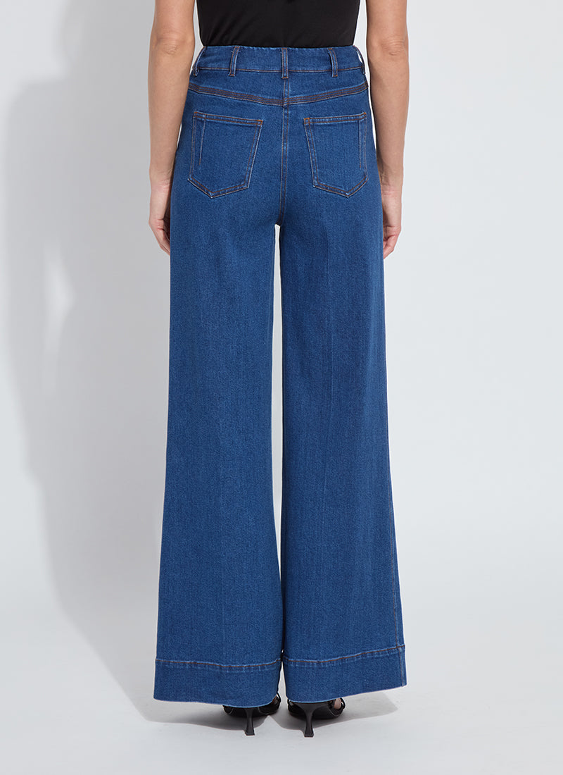 Simone Studded Wide Leg Jeans - Indigo