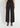 Vegan Suede Wide Leg Ankle Grazer Trousers - Black