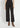 Vegan Suede Wide Leg Ankle Grazer Trousers - Black