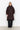 Fenya Long Line Quilted Jacket - Chocolate Plum