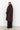 Fenya Long Line Quilted Jacket - Chocolate Plum