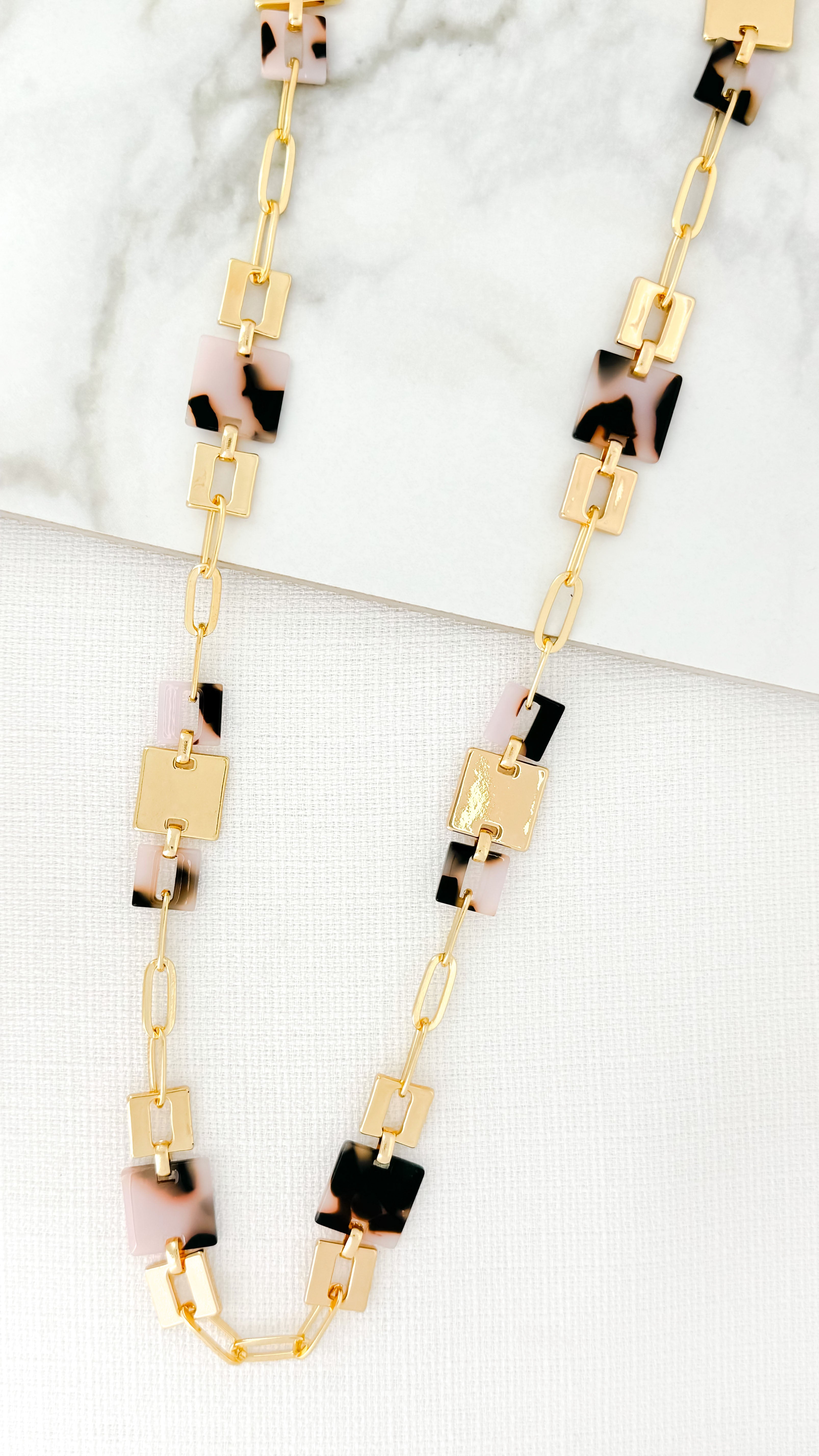 Long Necklace - Gold/Black