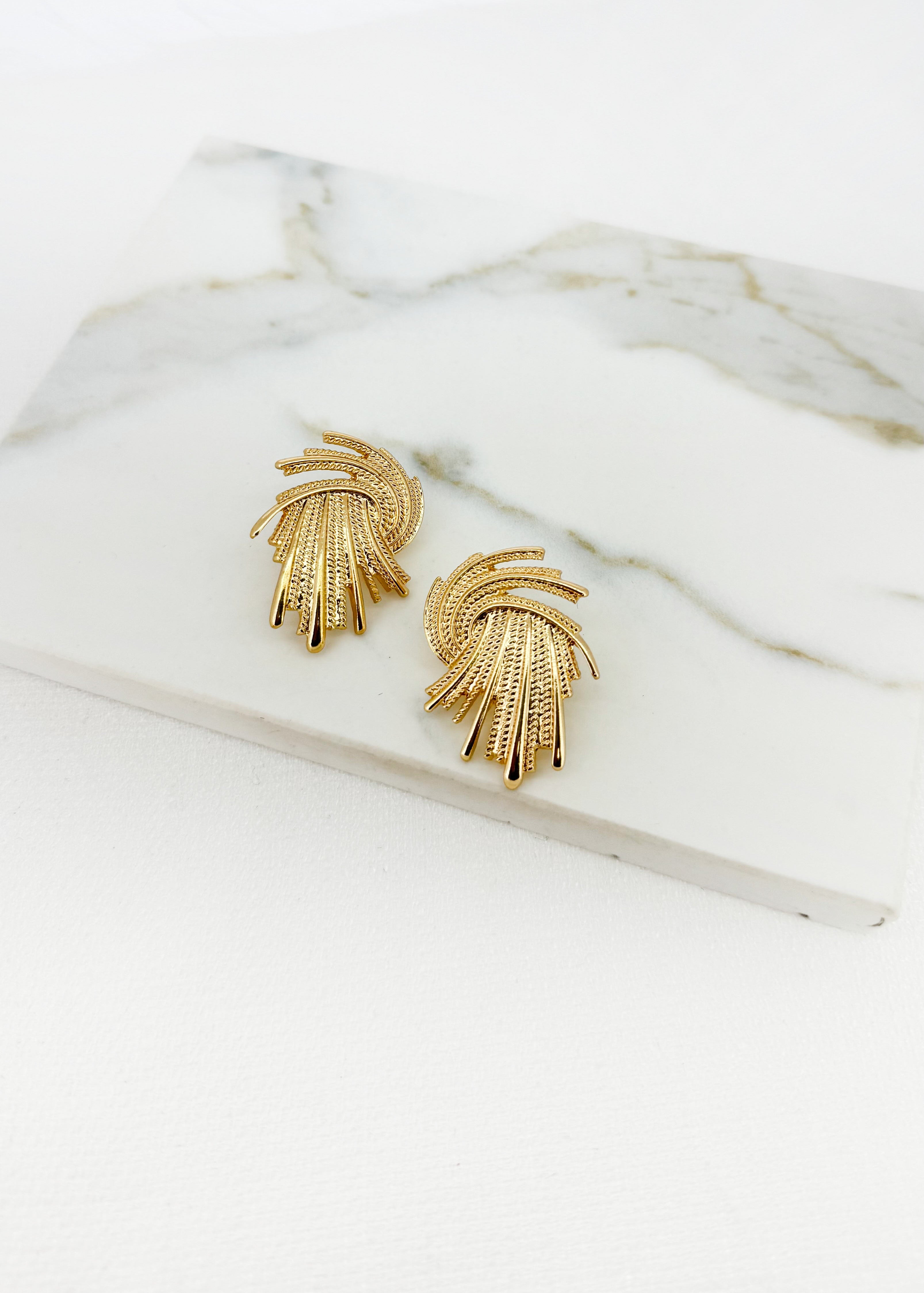 Large  Earrings - Gold