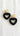 Statement Beaded Heart Earrings - Black/Gold