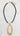 Oversized Oval Cord Necklace - Black/Gold
