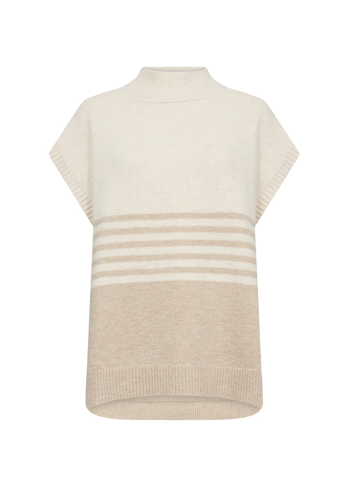 Selvi Short Sleeved Knitted Pullover  - Sand